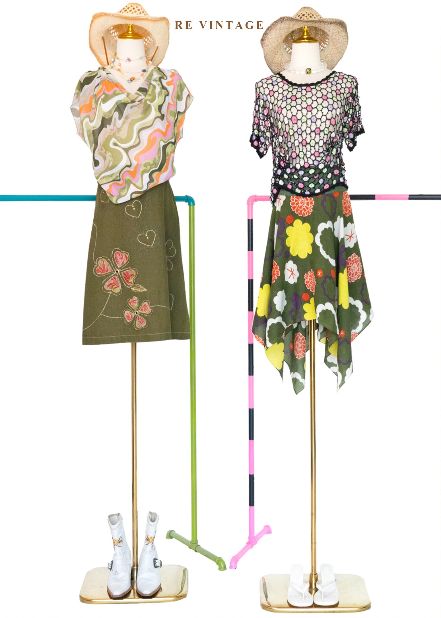 印象派的流動光影抽象波浪紋雪紡衫
