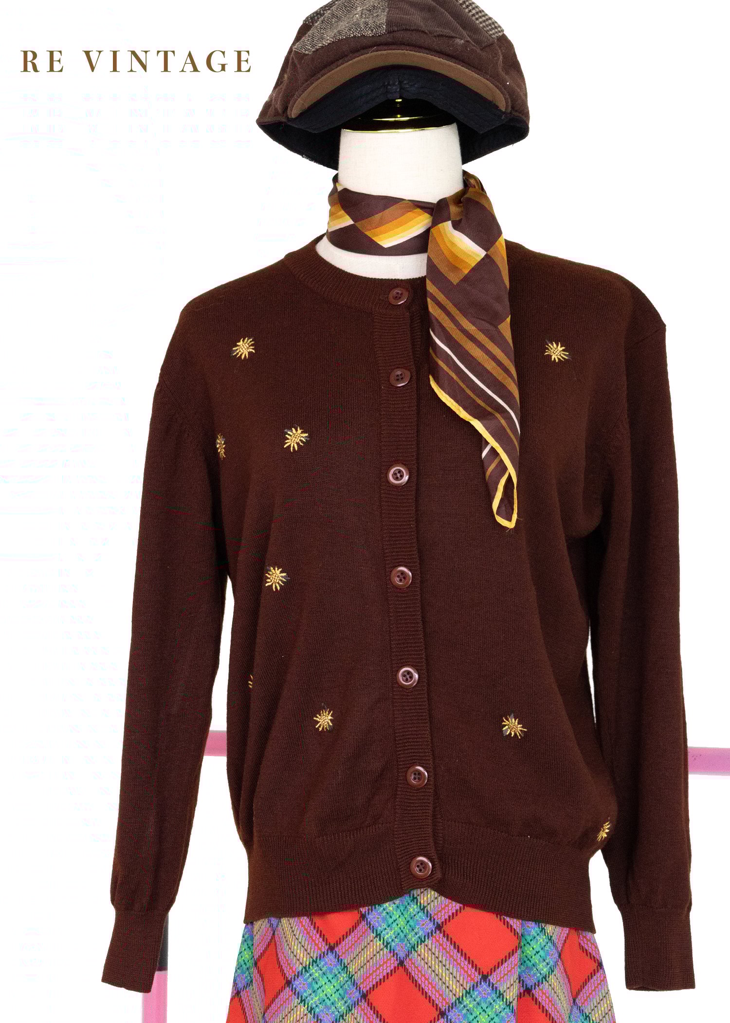 泰國製 - 鳳梨巧克力針織小外套