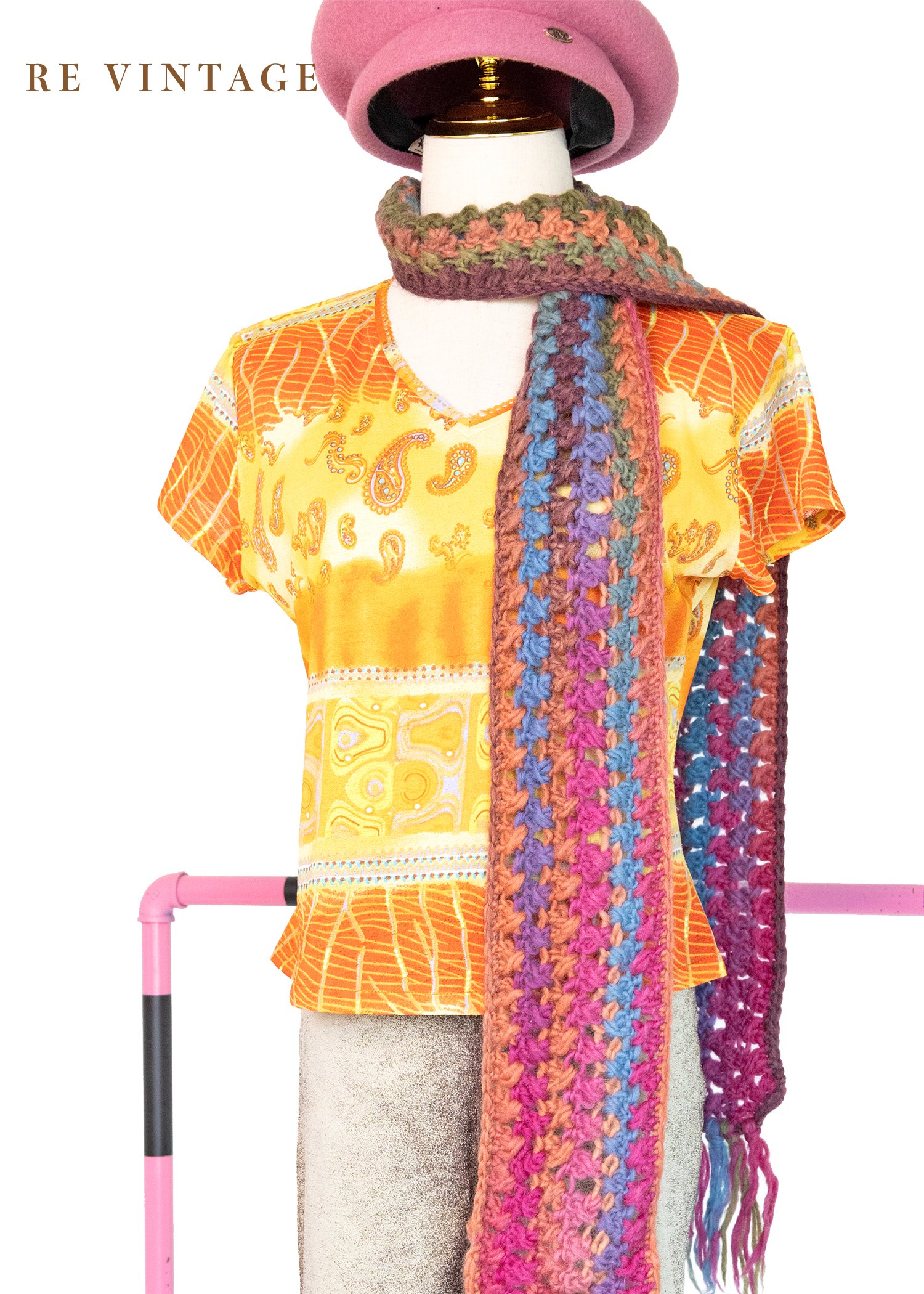 亮橘色變形蟲蟲短袖上衣