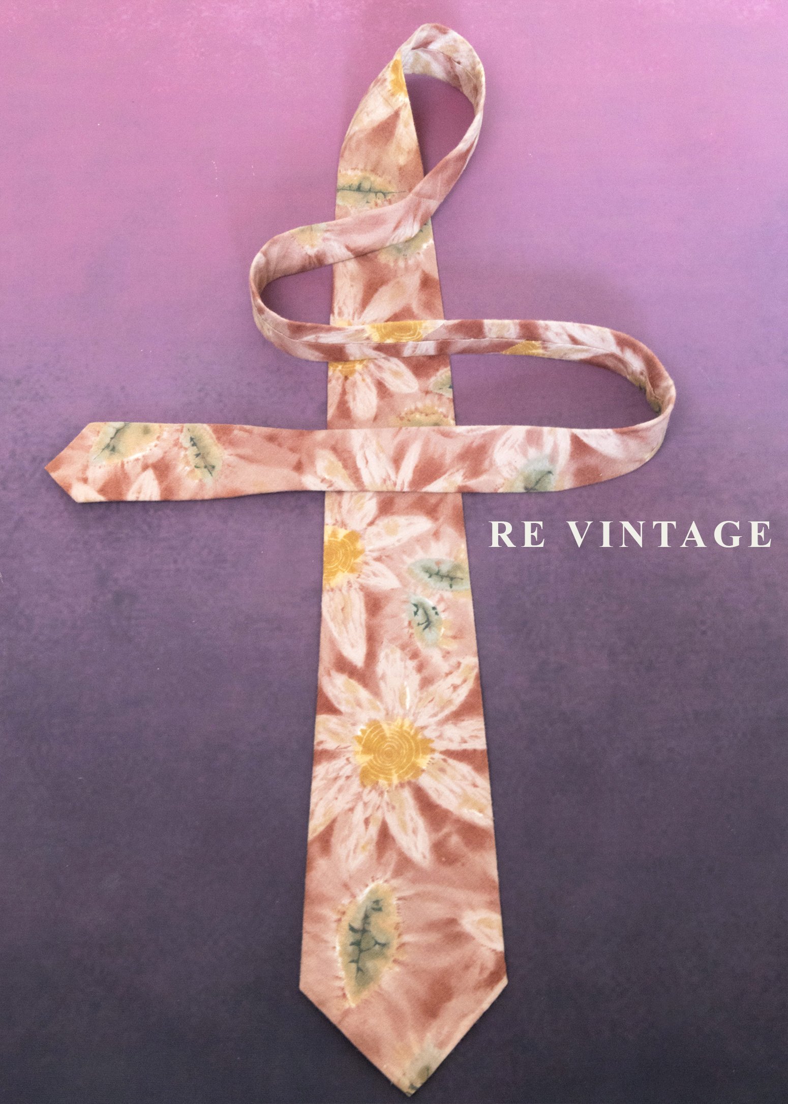 花朵粉彩柔光綻放領帶