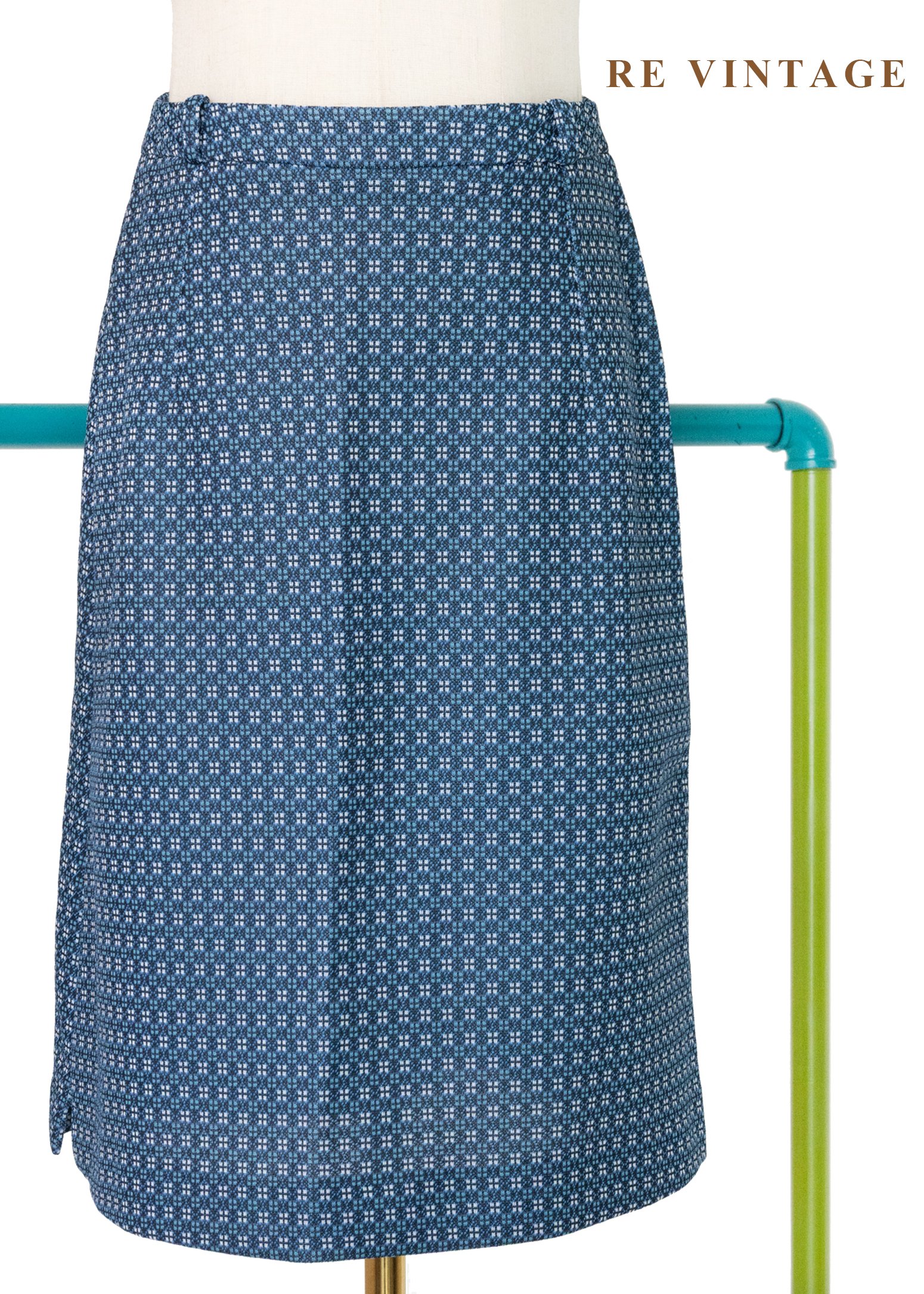 藍天知性美點陣格紋短裙（25"）