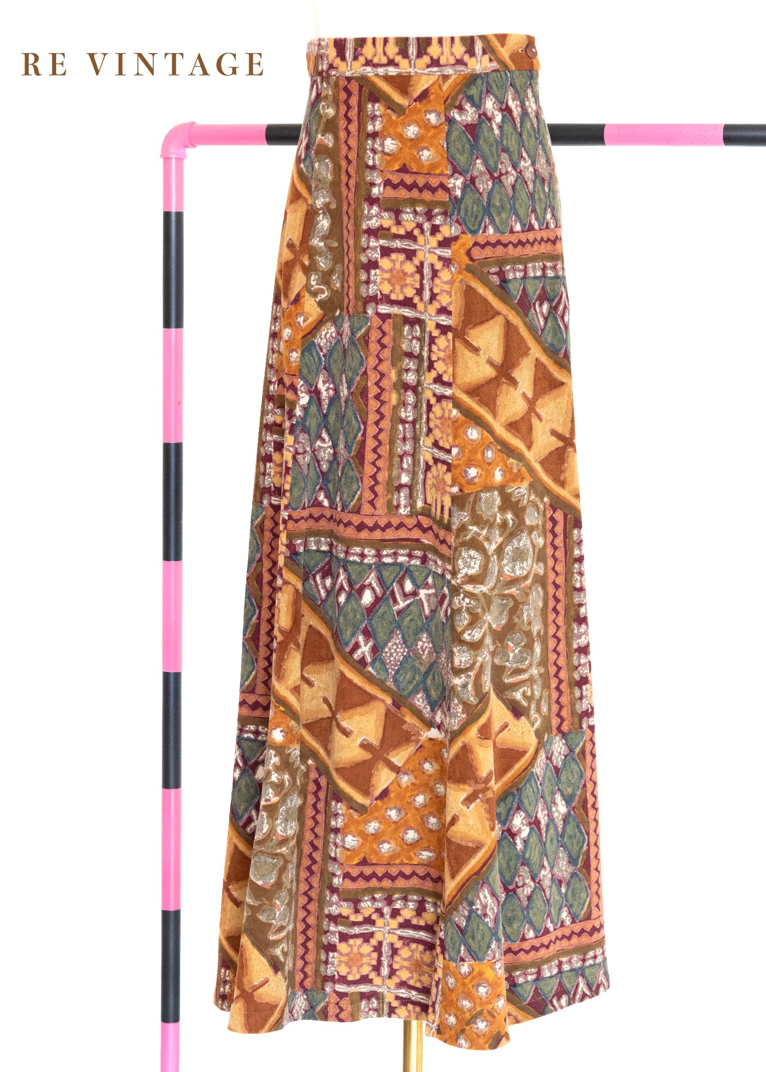 Bohemian 完美拼貼印花長裙（26-27"）