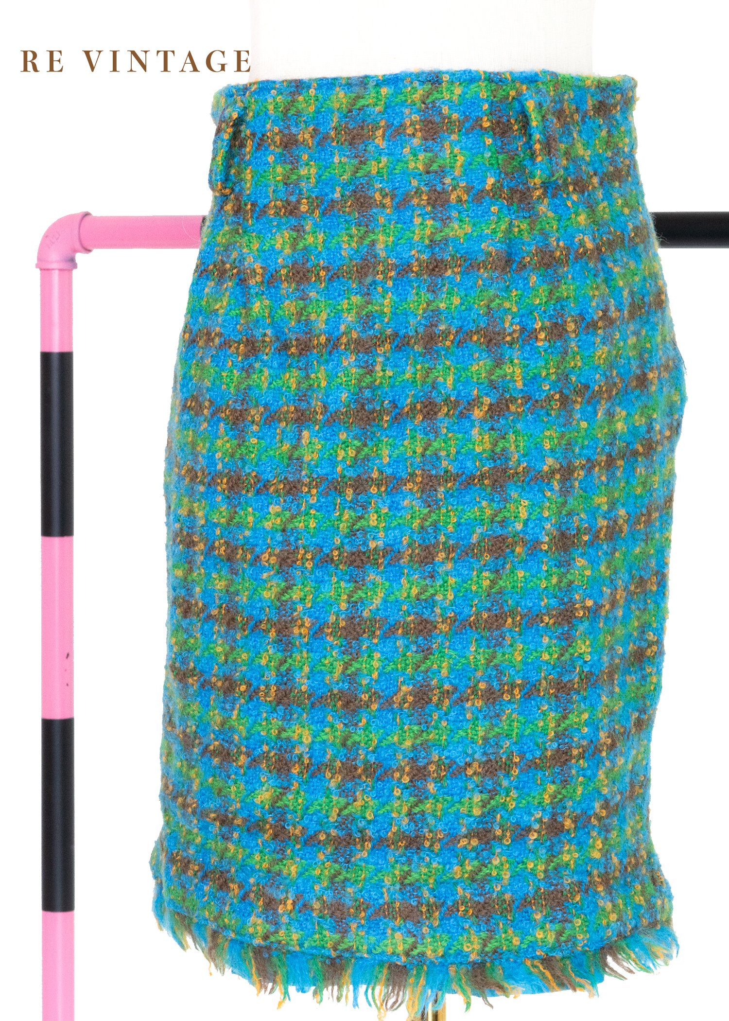 天空與草地交織的毛料短裙（26"）