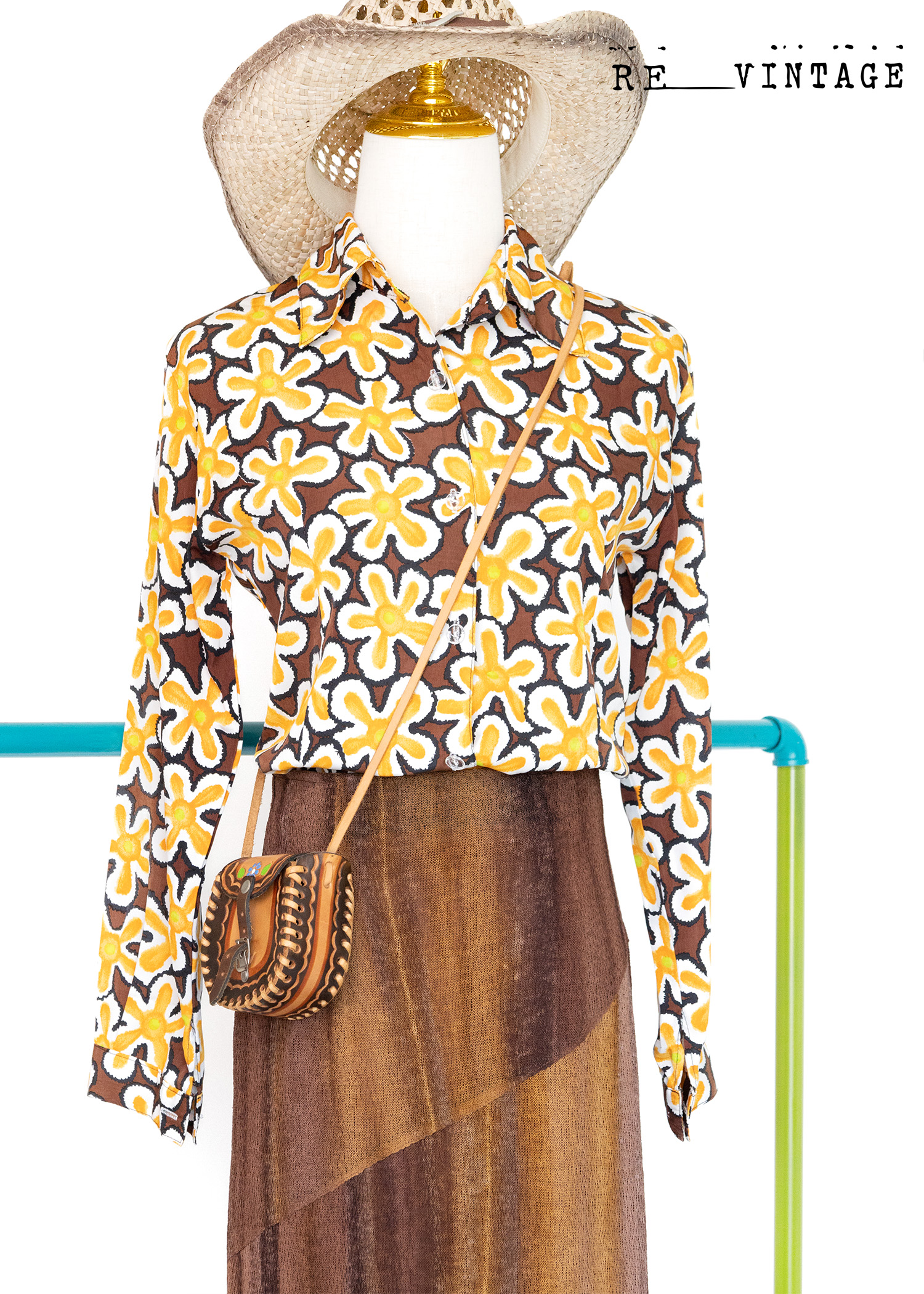 五葉黃花滿滿可愛襯衫