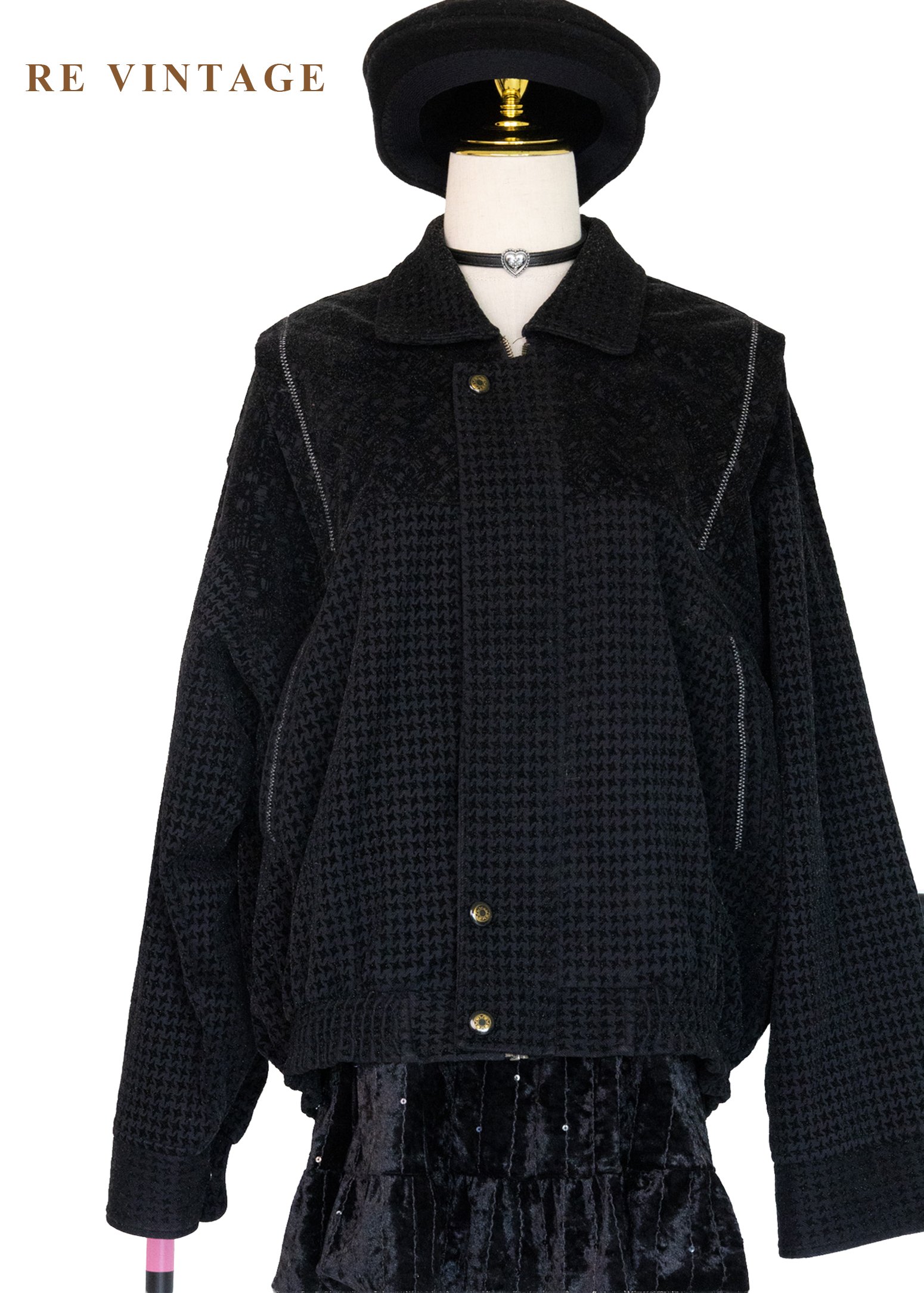 重朔經典千鳥格街頭夾克外套