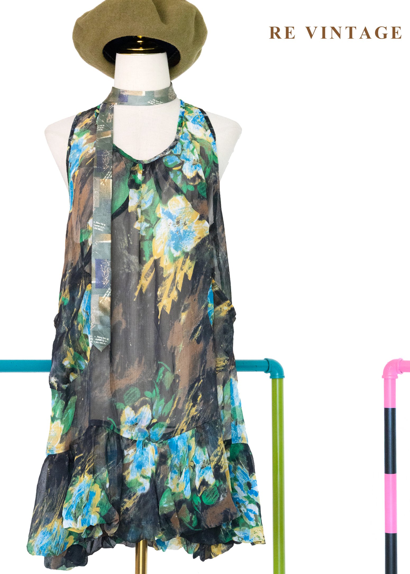 梵谷的秘密花園渲染迷你洋裝