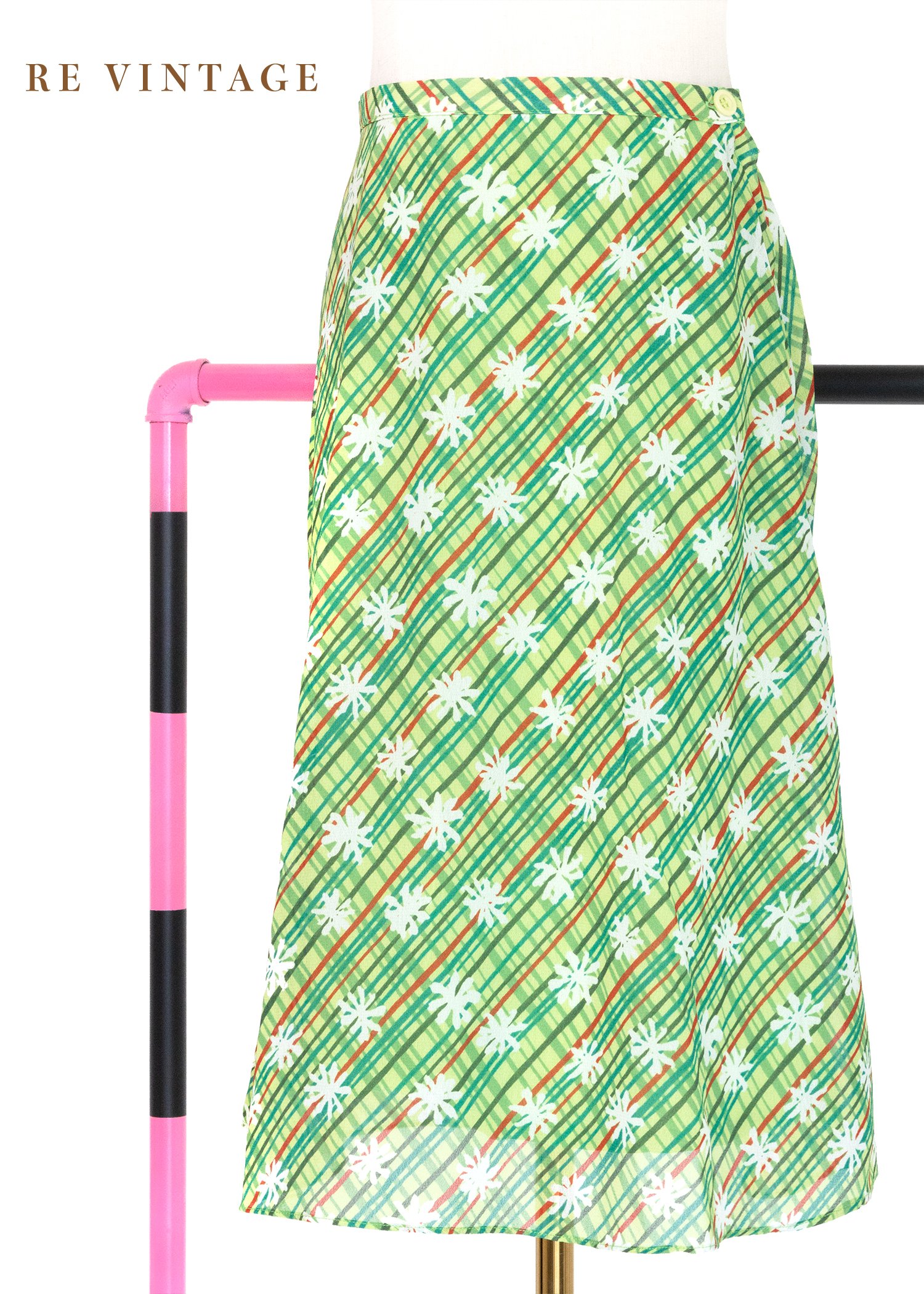 白花斜陽繽紛光影美裙（25"）