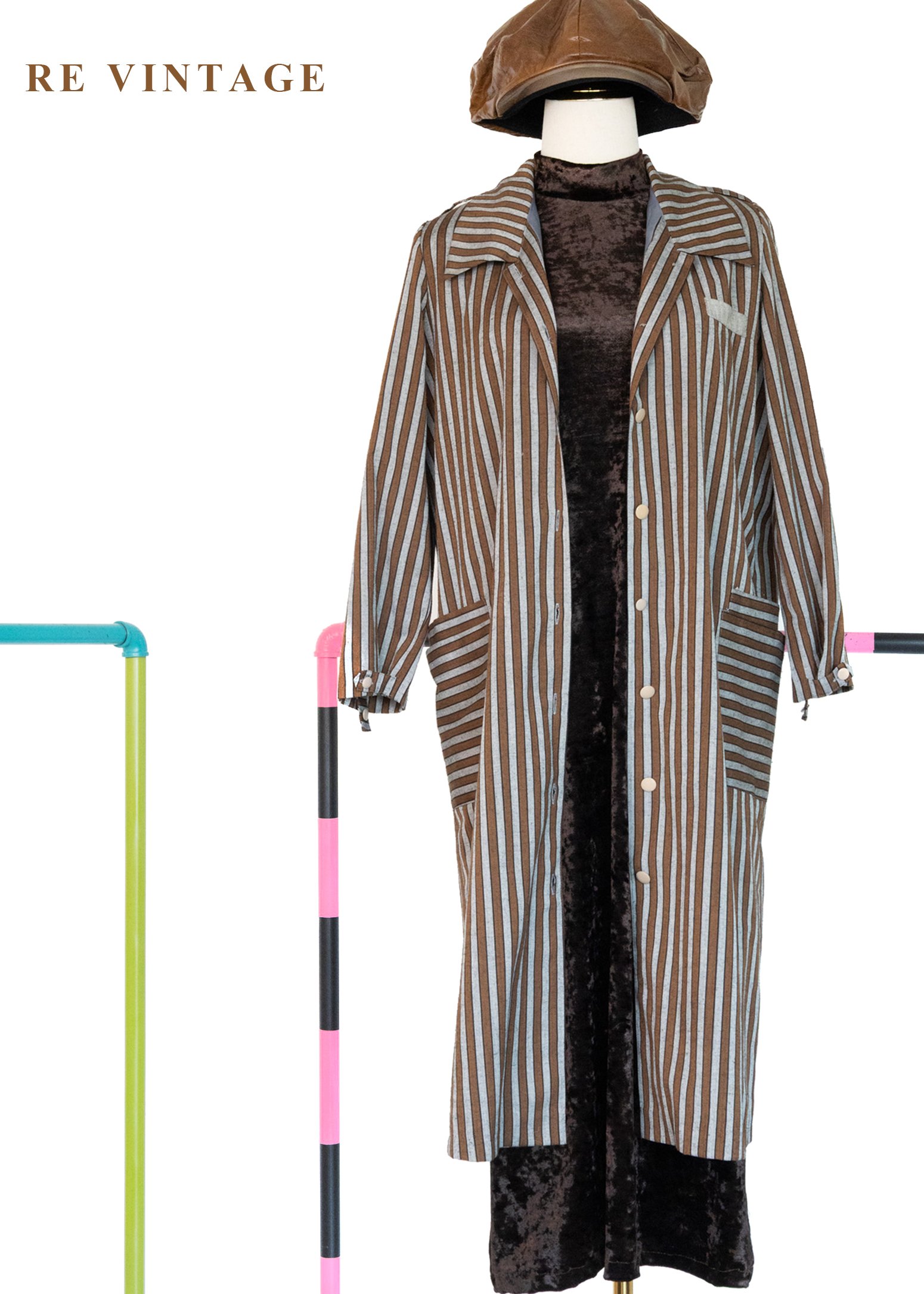 倫敦街頭的偵探線條長版薄外套