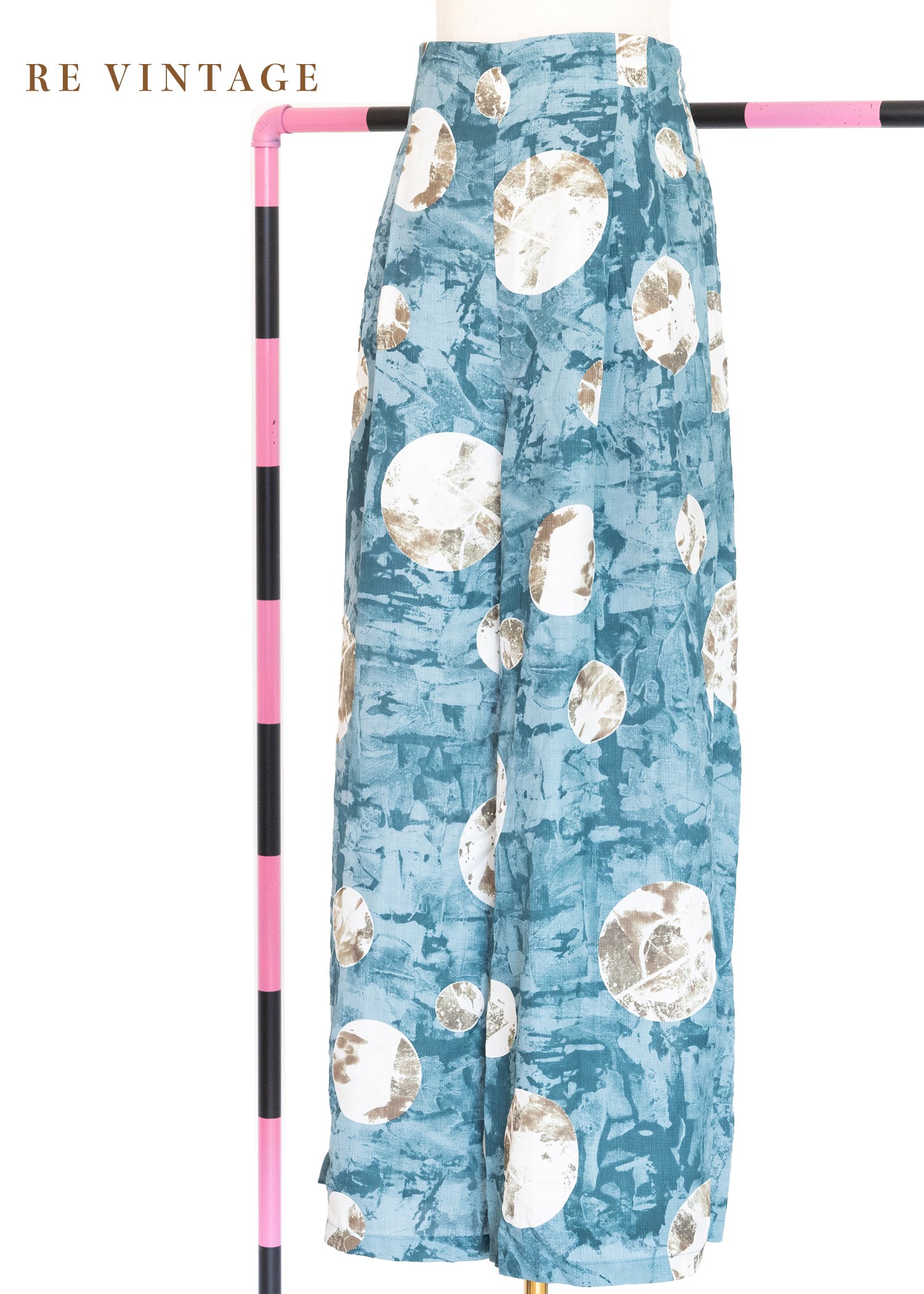 斑駁月球高腰寬版褲（28"）