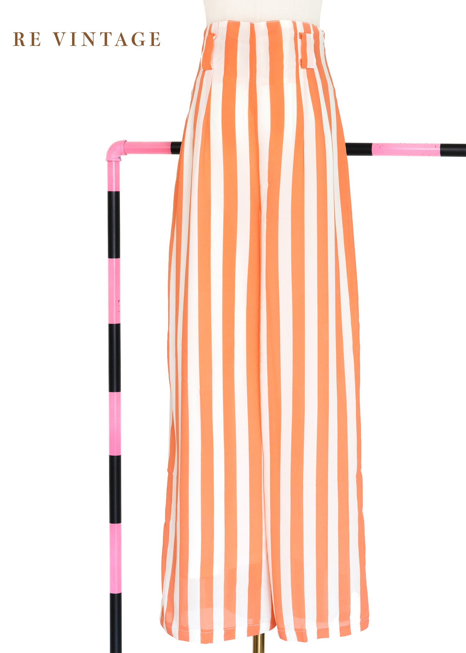 阿瑪菲橘光義大利漫步線條高腰寬褲（26"）