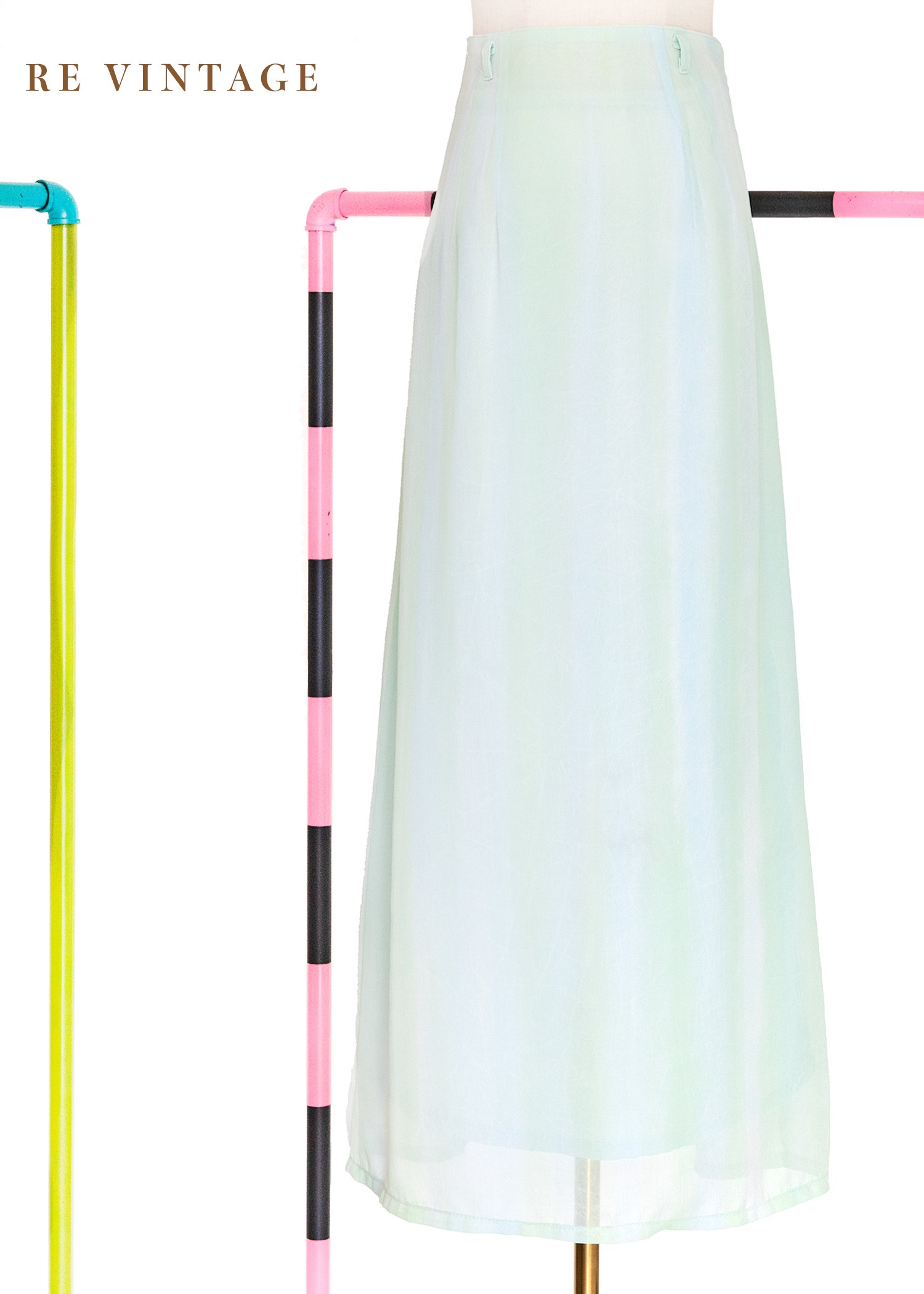 薄荷冰沙微風中跳舞的長裙（26"）