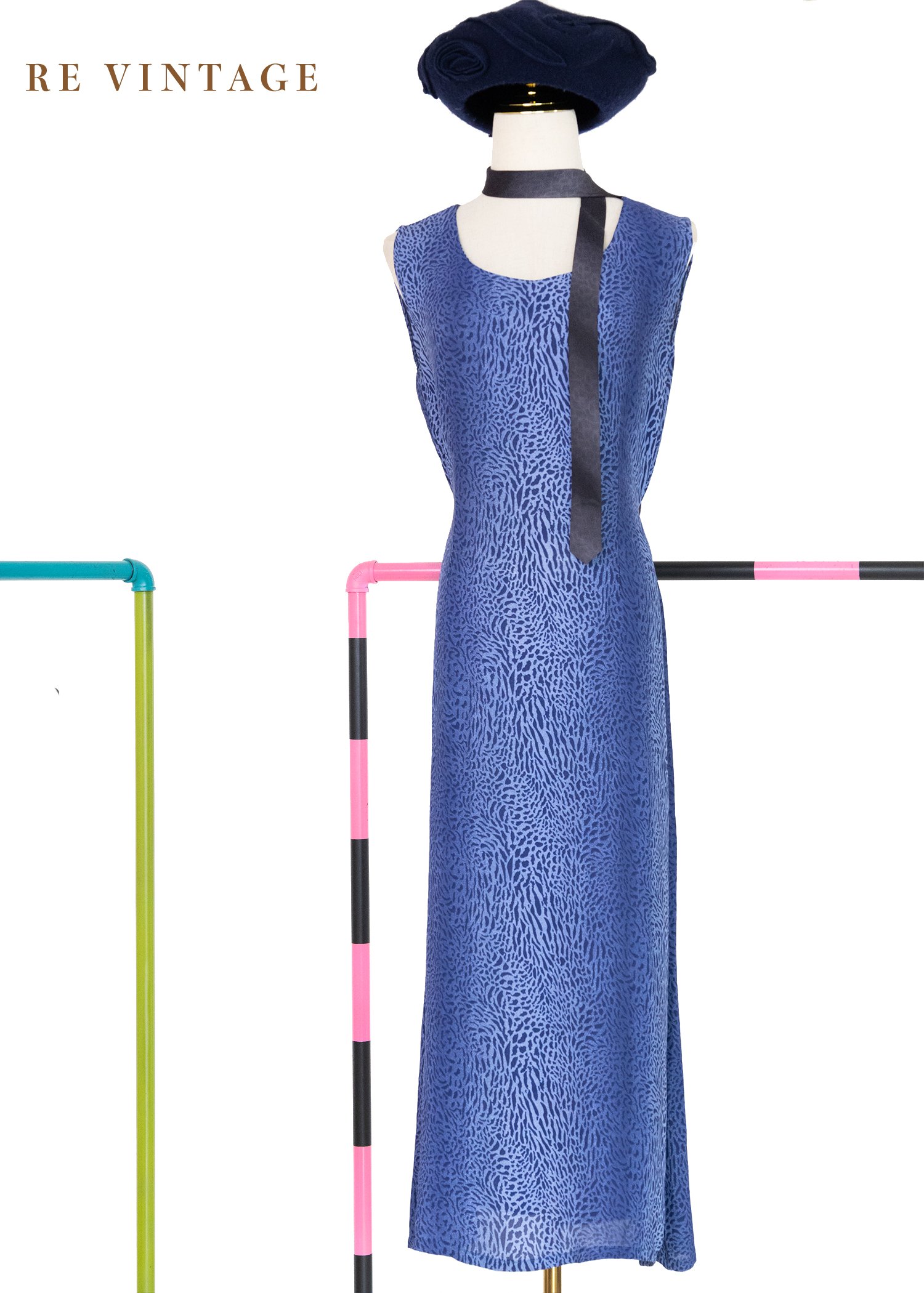 藍莓小豹夏日長洋裝