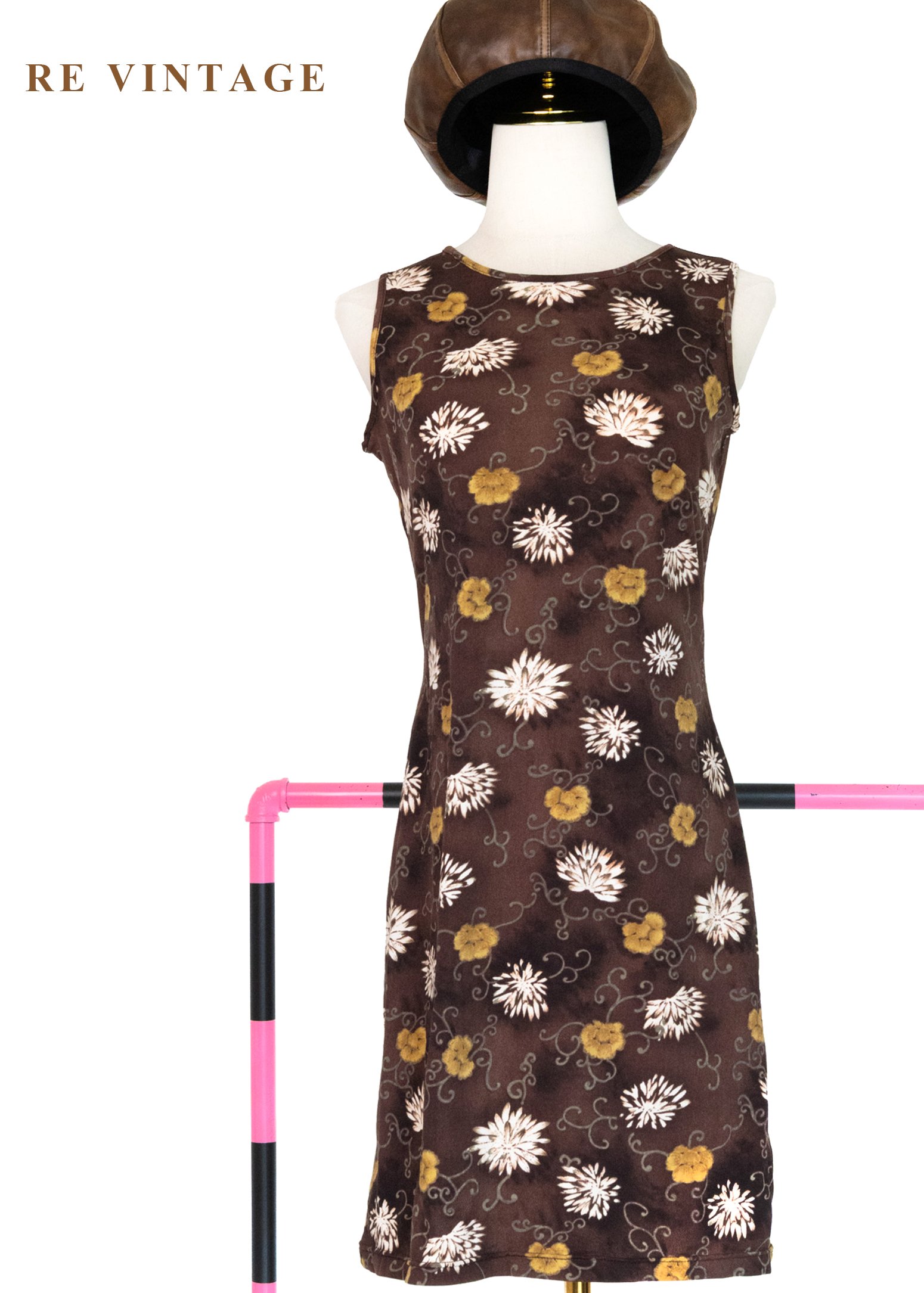 Mocha 雙色小花迷你短洋裝