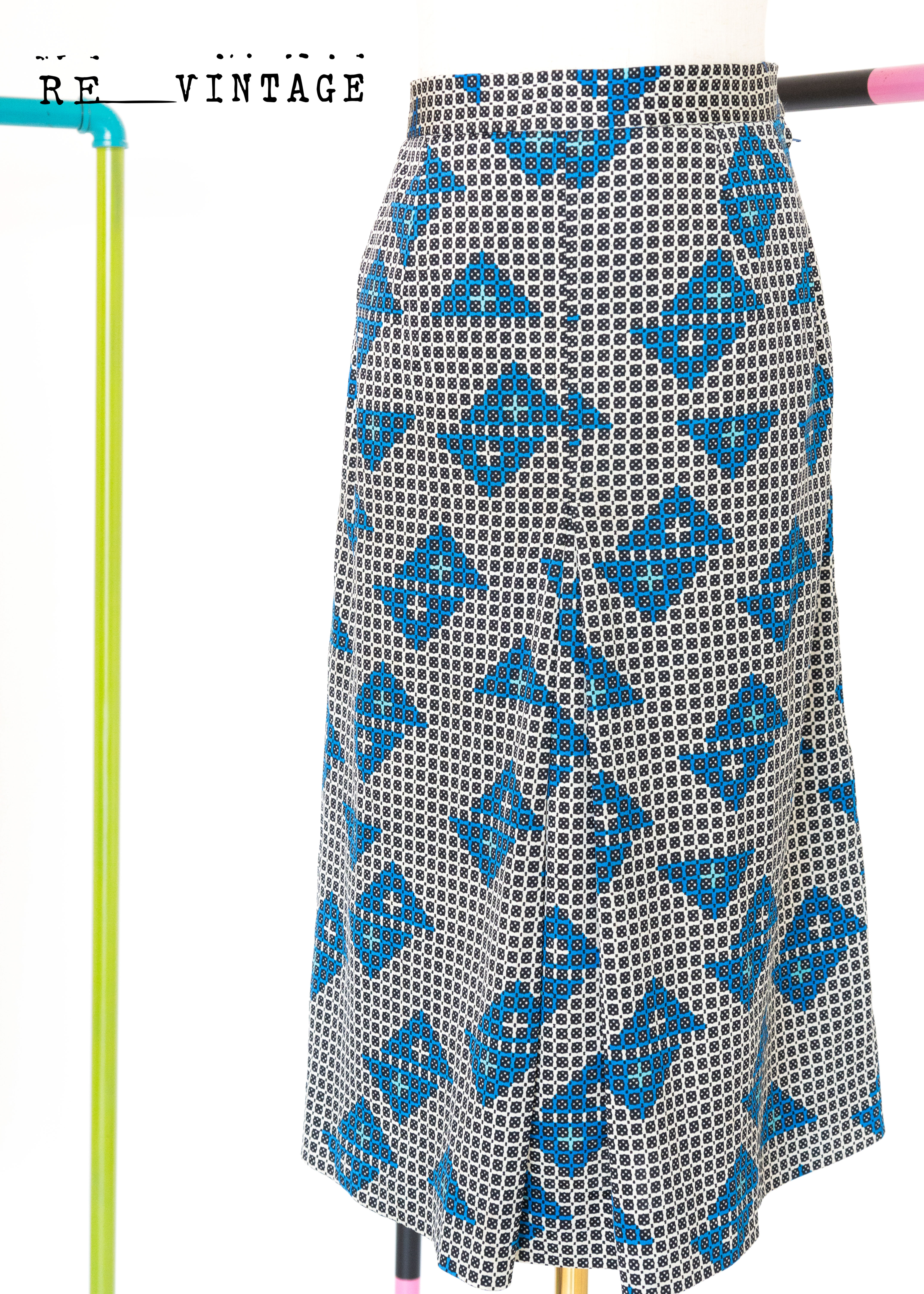 骰子三角尺Ａ字型中長裙