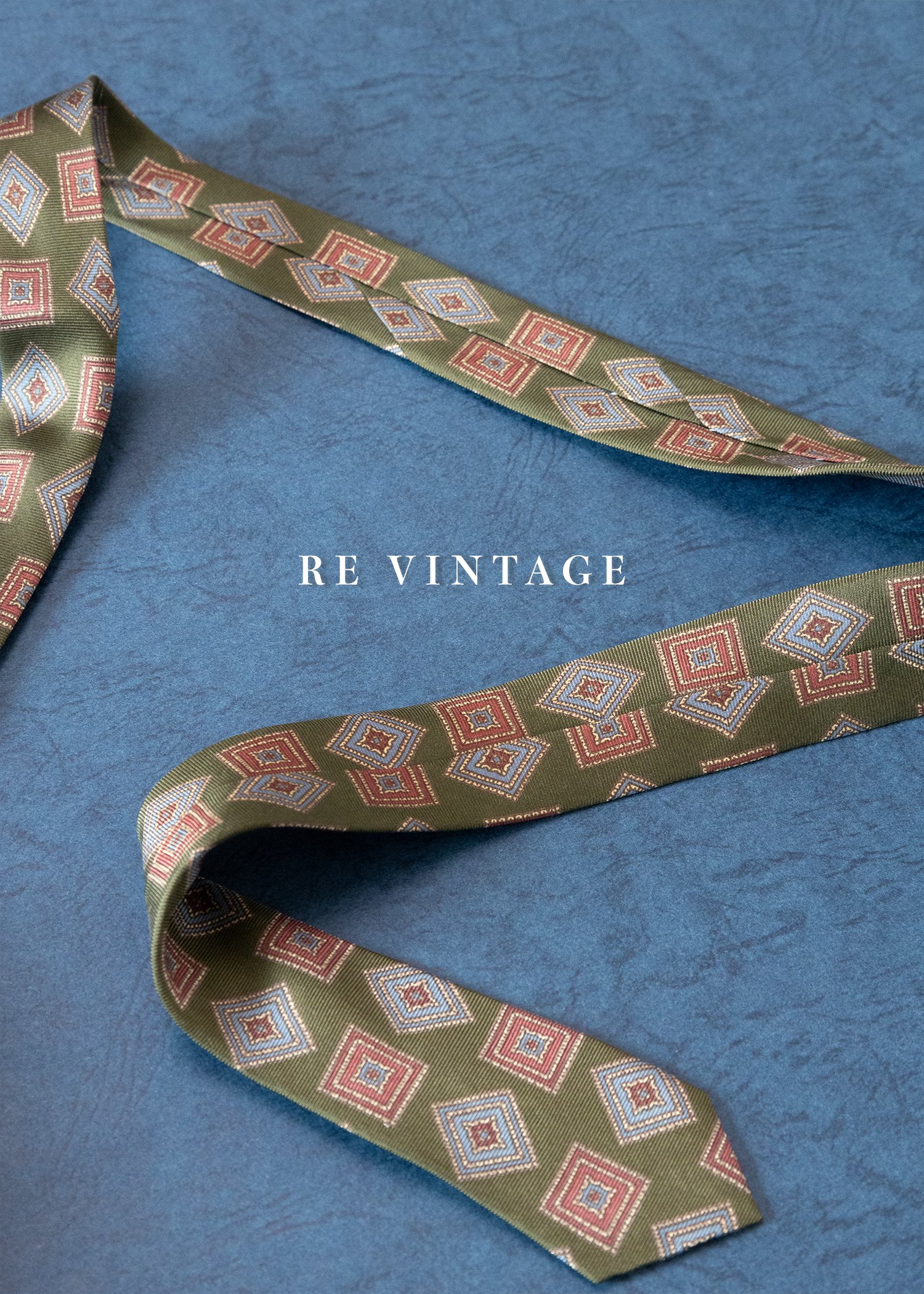 抹茶綠綠顛倒方格領帶