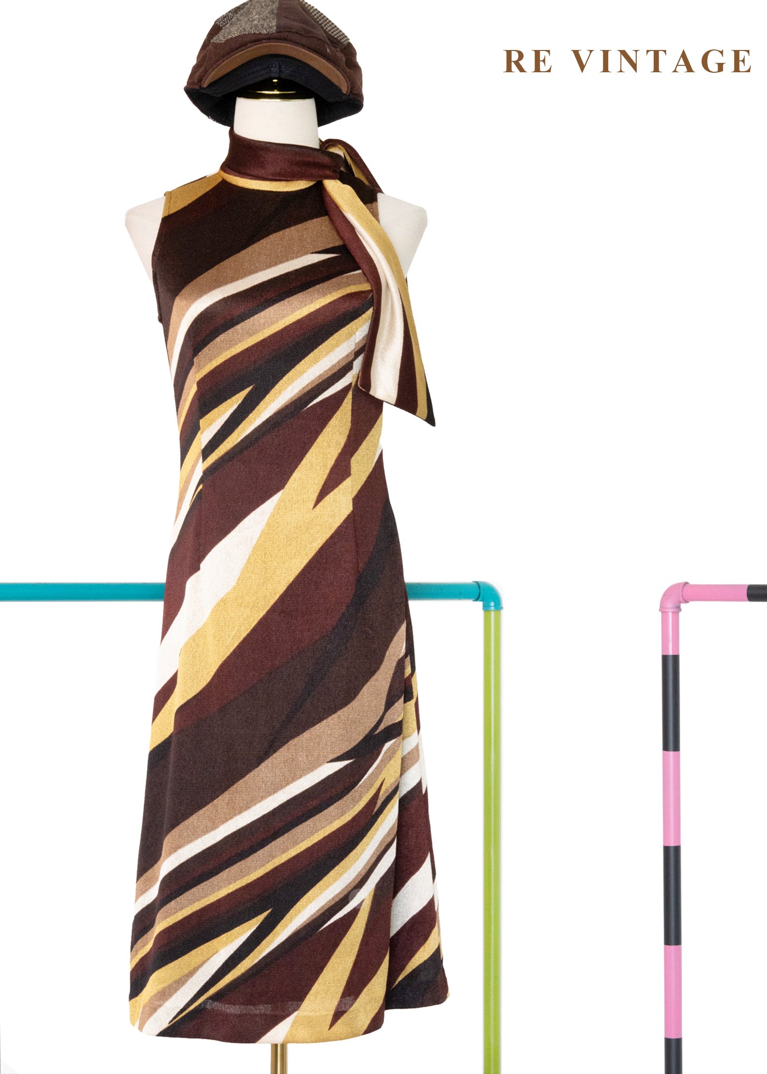 Amber Rhythm 流動線條領結洋裝