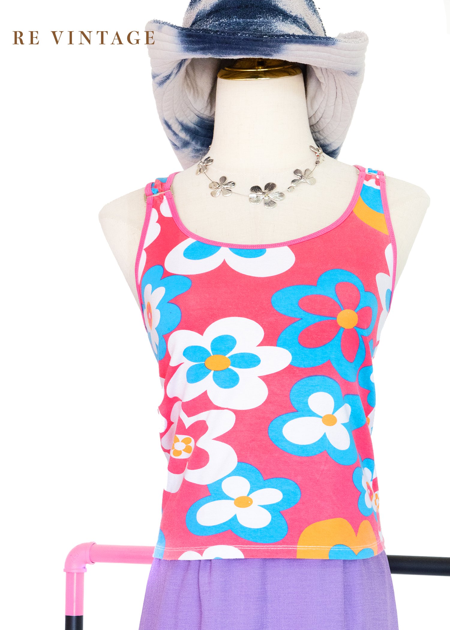 花漾春日甜美銀釦背心