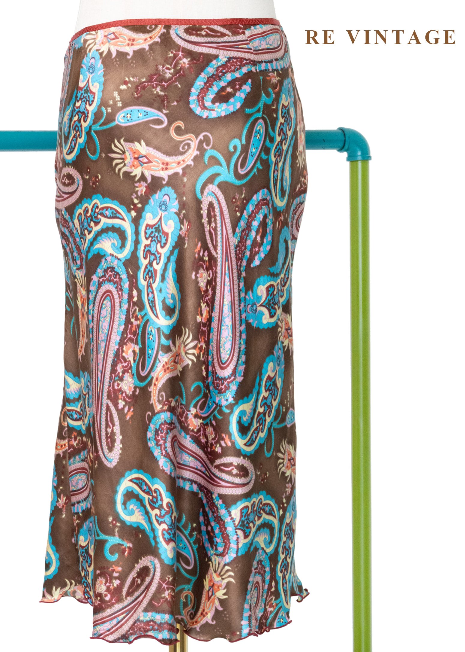 香港製 - 優雅光澤變形蟲美裙（28"）