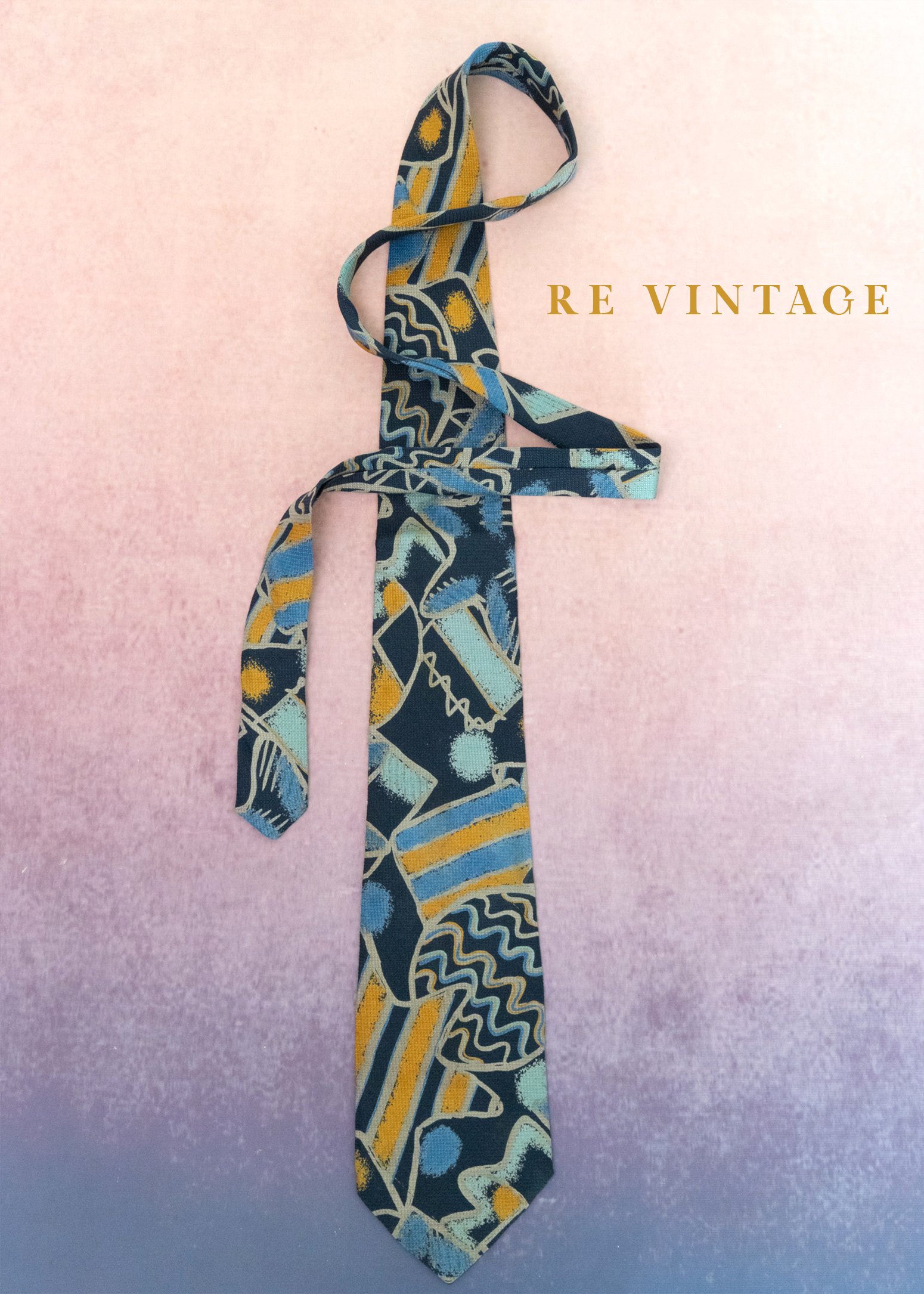 Retro - Futurism 幾何圖騰領帶