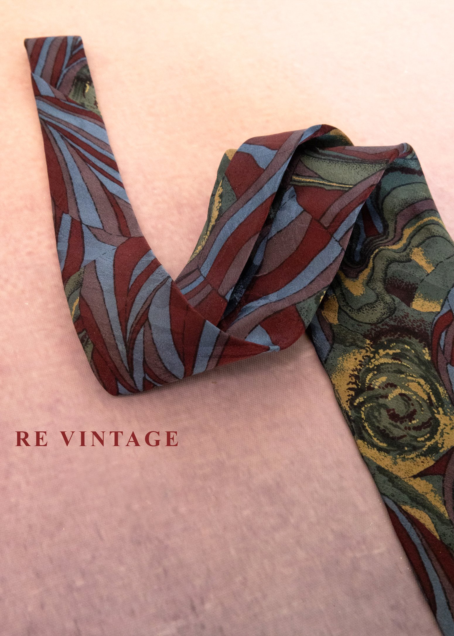 抽象油流動饗宴領帶