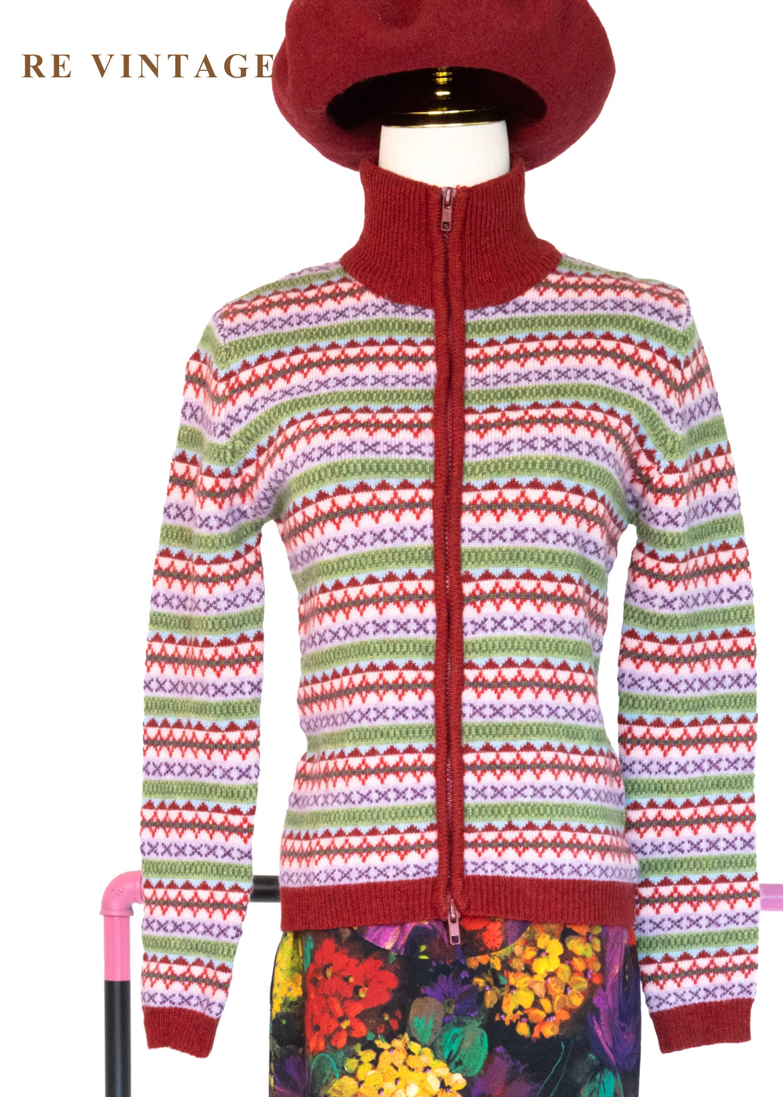 莓紅針織序曲針織外套