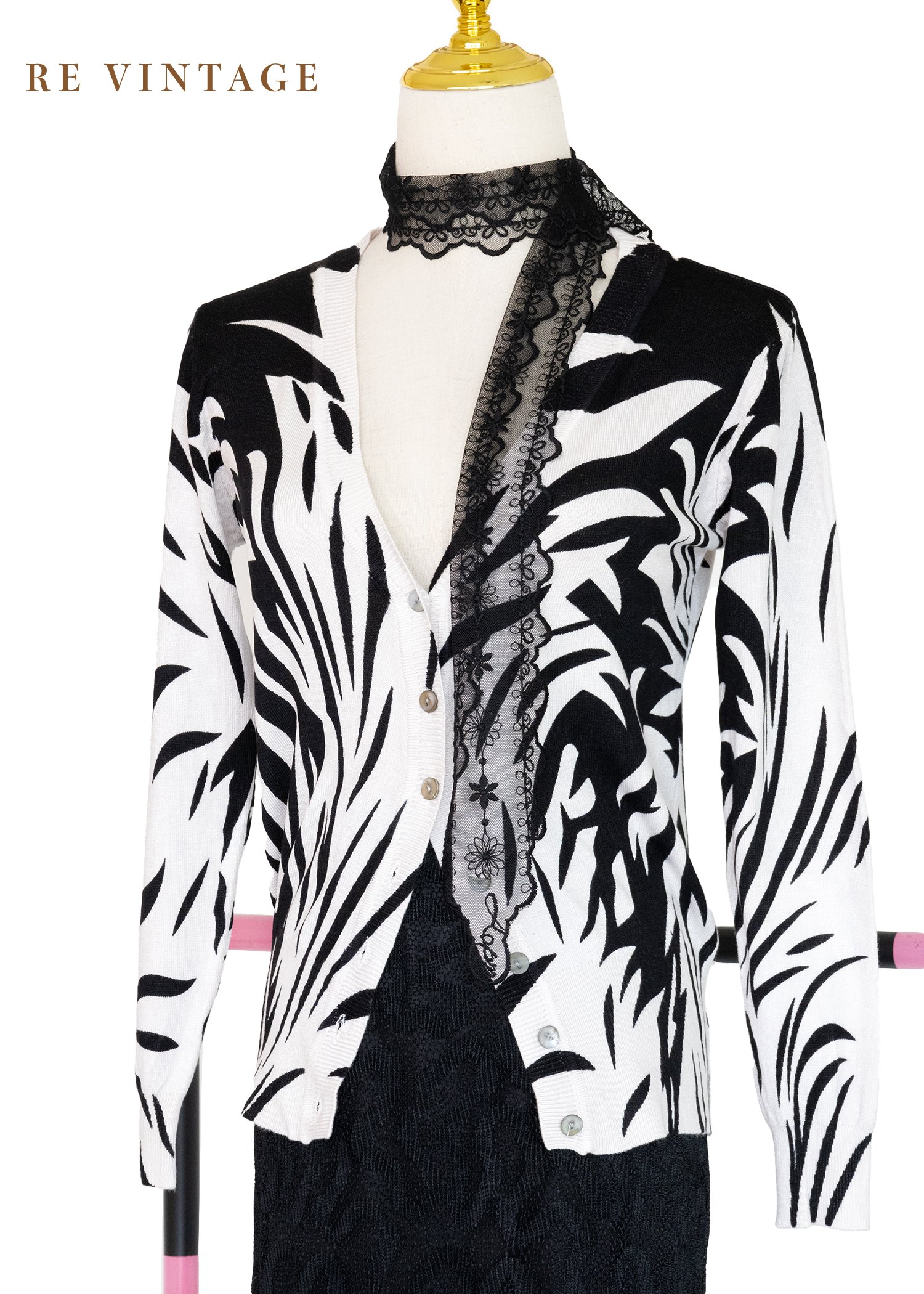 風中斑馬薄款針織上衣