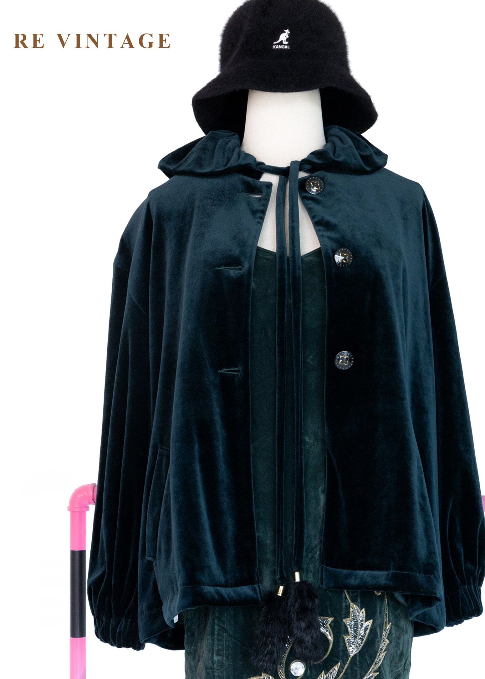 綠野仙蹤毛毛抽繩絨布外套