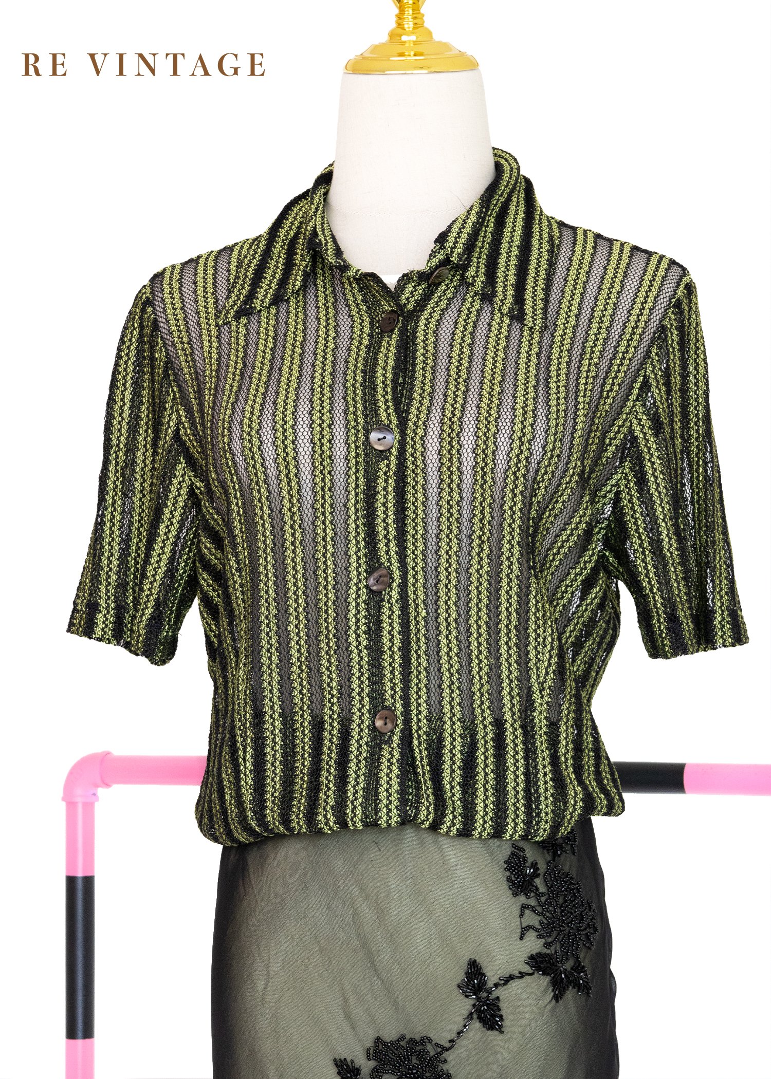 青竹絲SSS網狀透膚上衣