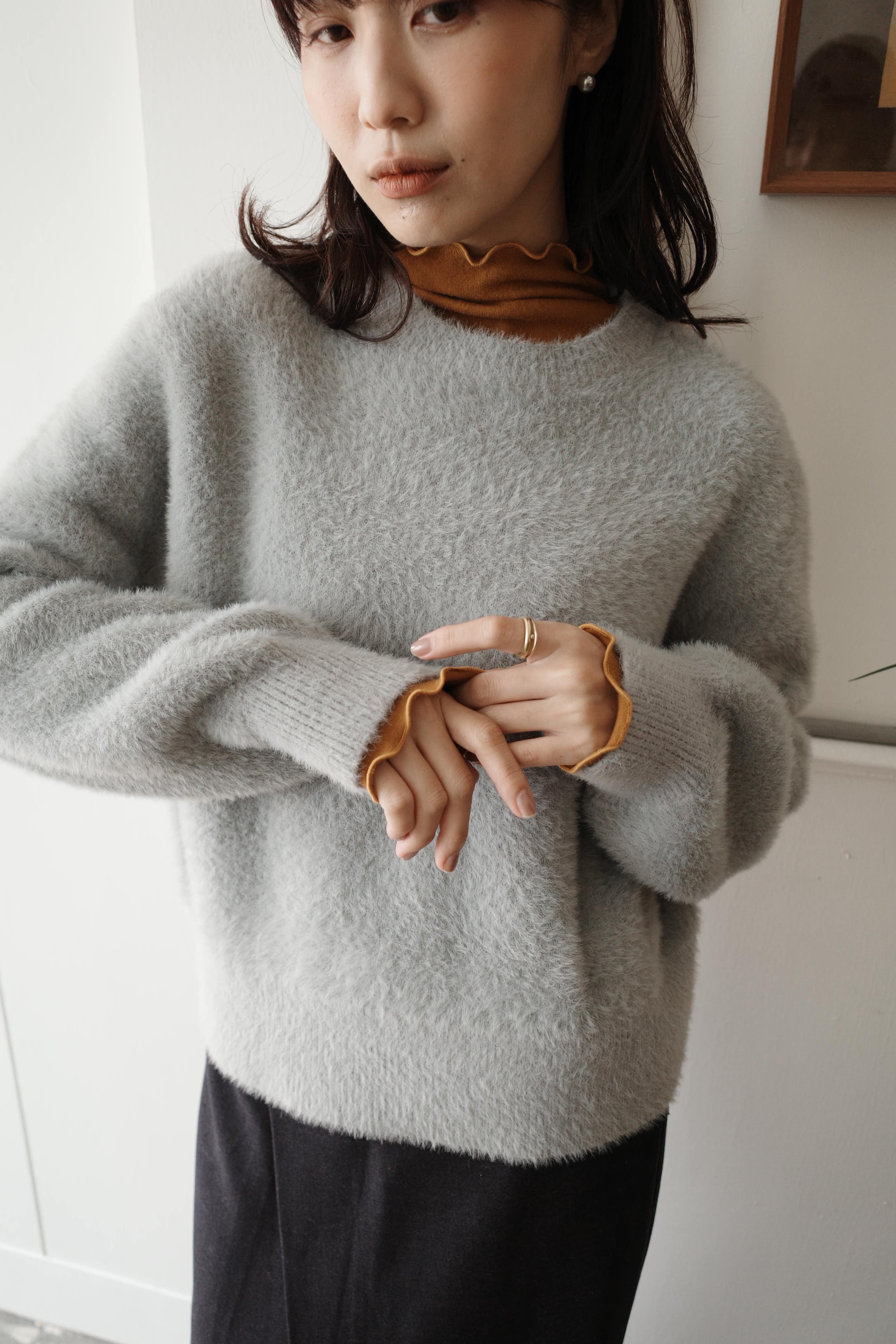 柔軟馬海毛經典毛衣