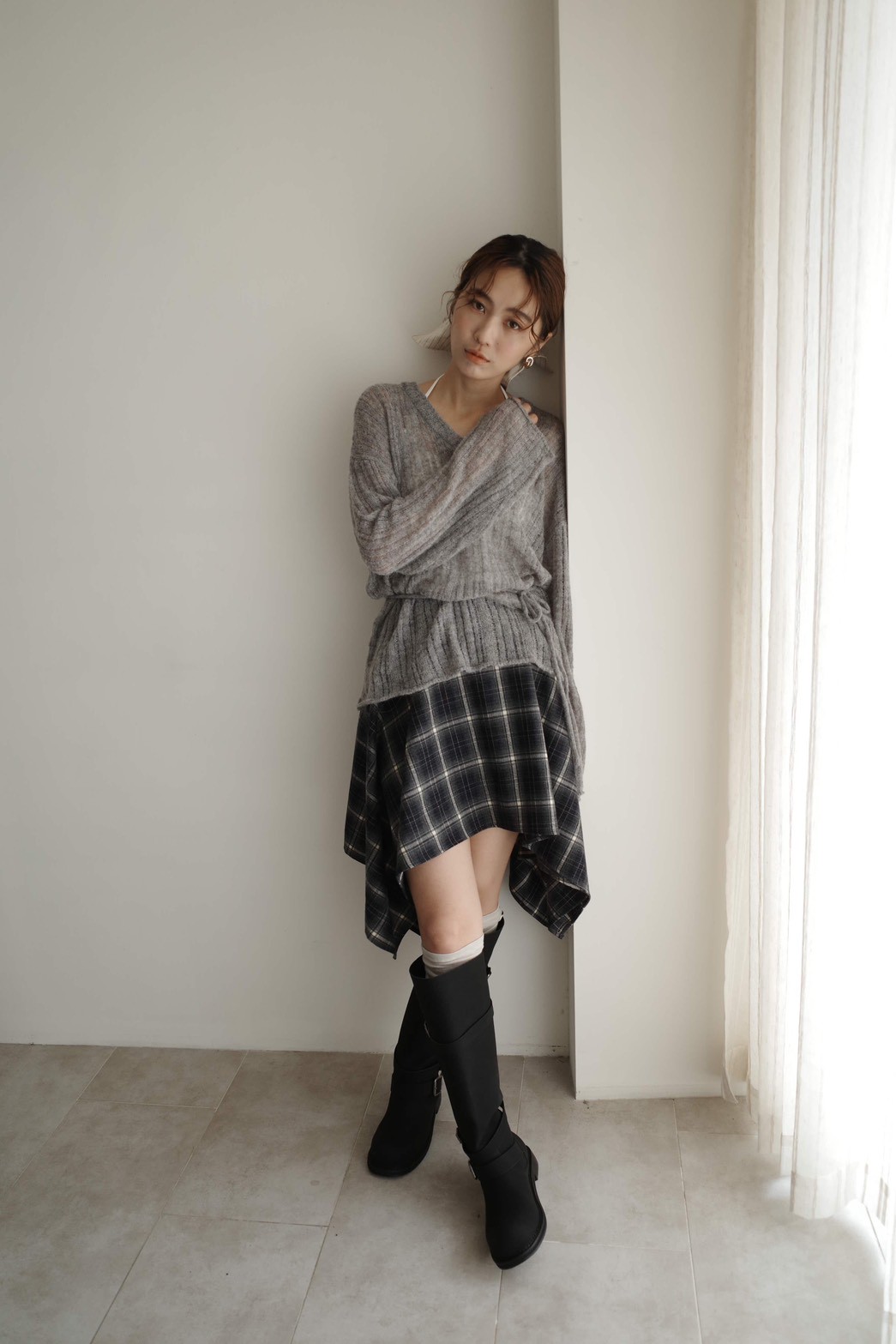 〖今年大勢〗時髦扣環霧面麂皮寬管靴