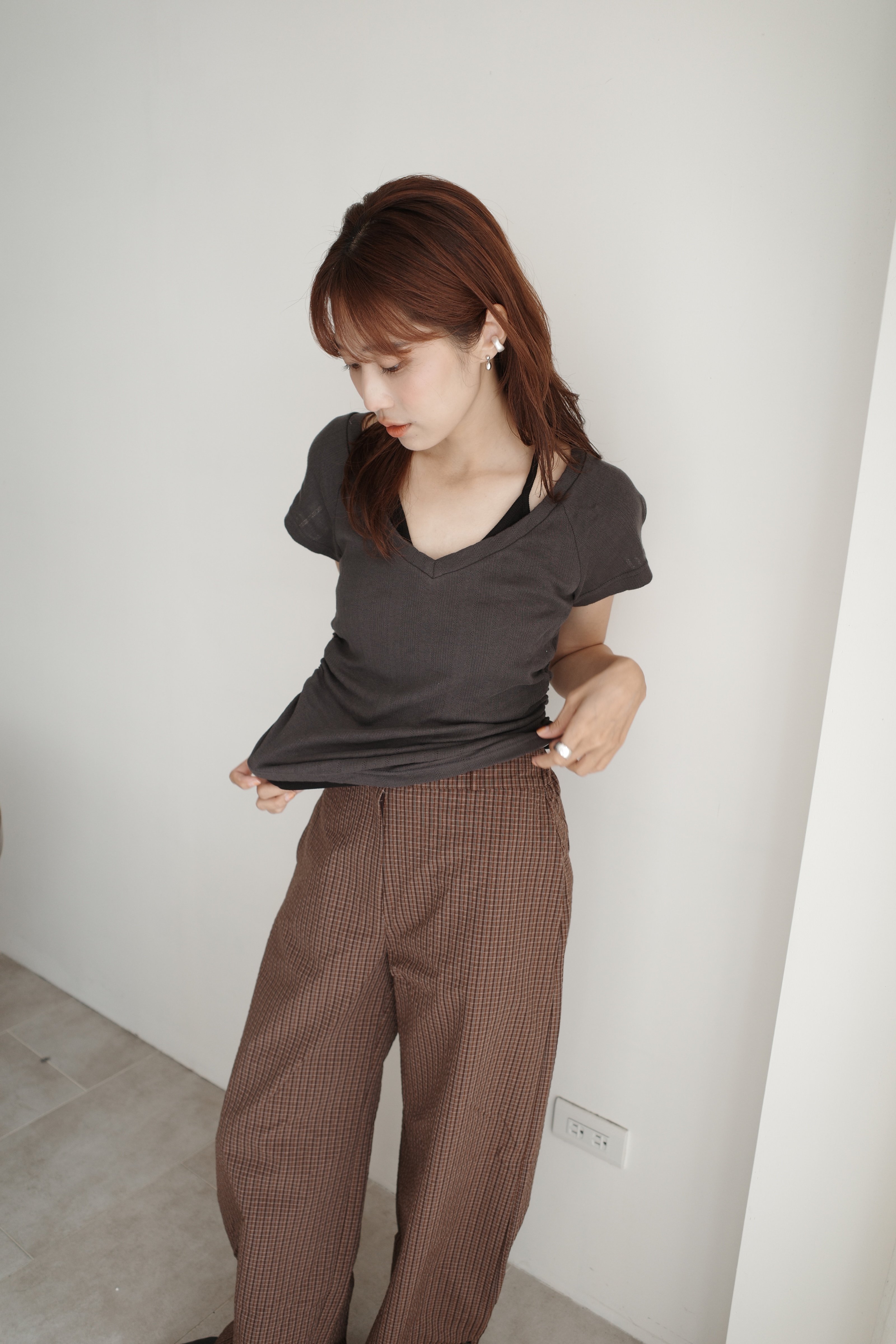 舒適繞脖綁帶簡約上衣