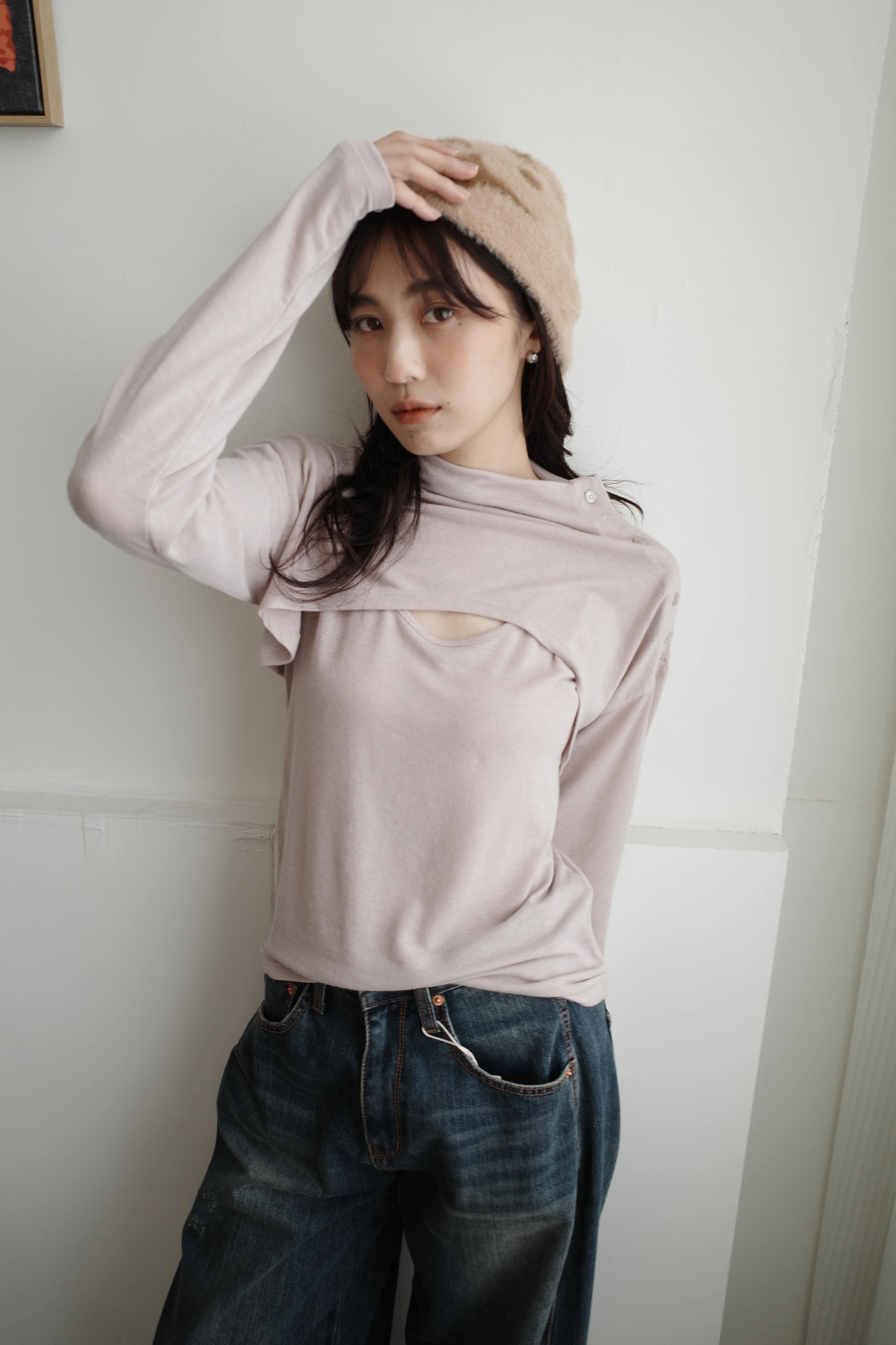 兩件式高領疊搭背心組