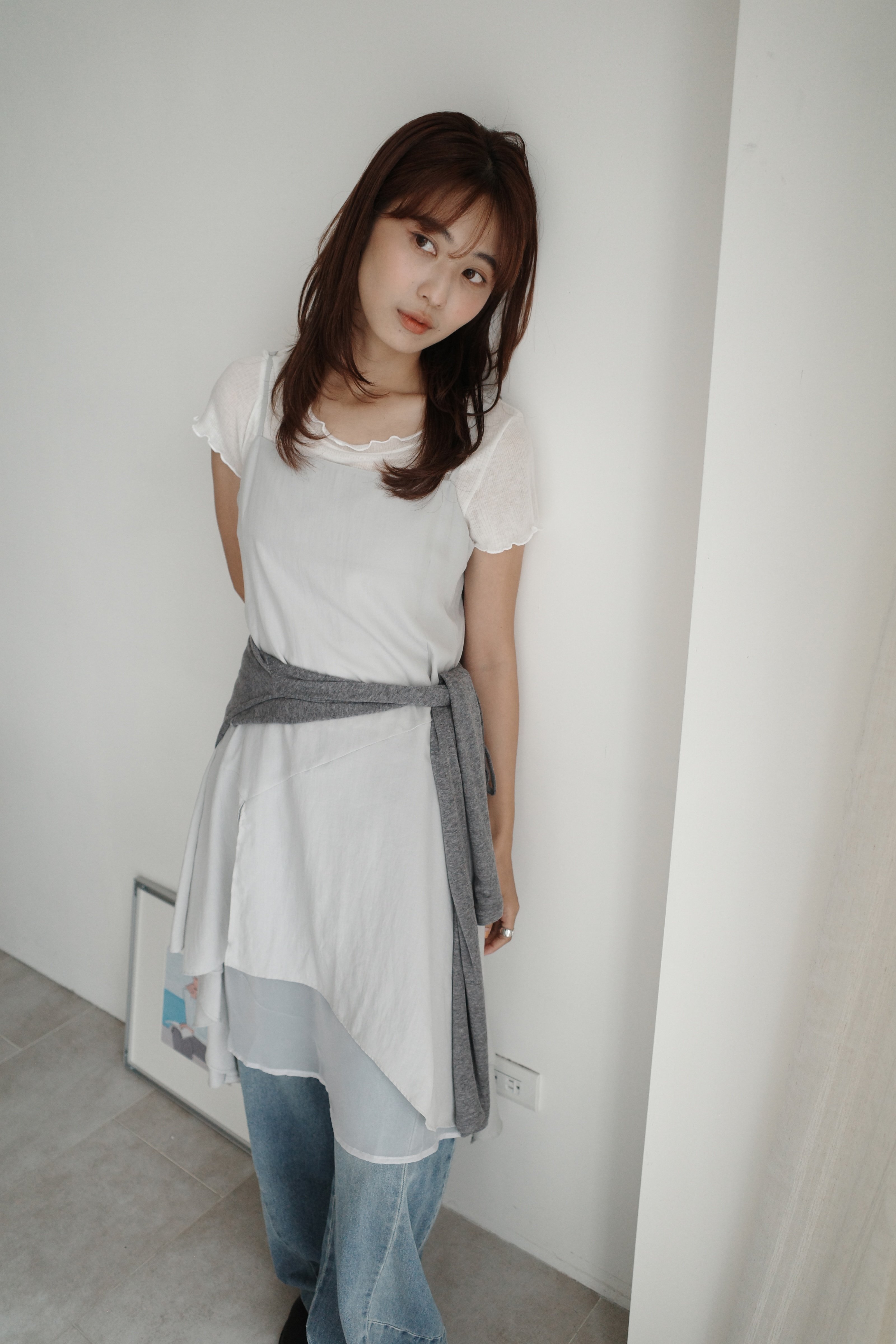 設計不對稱層次質感洋裝