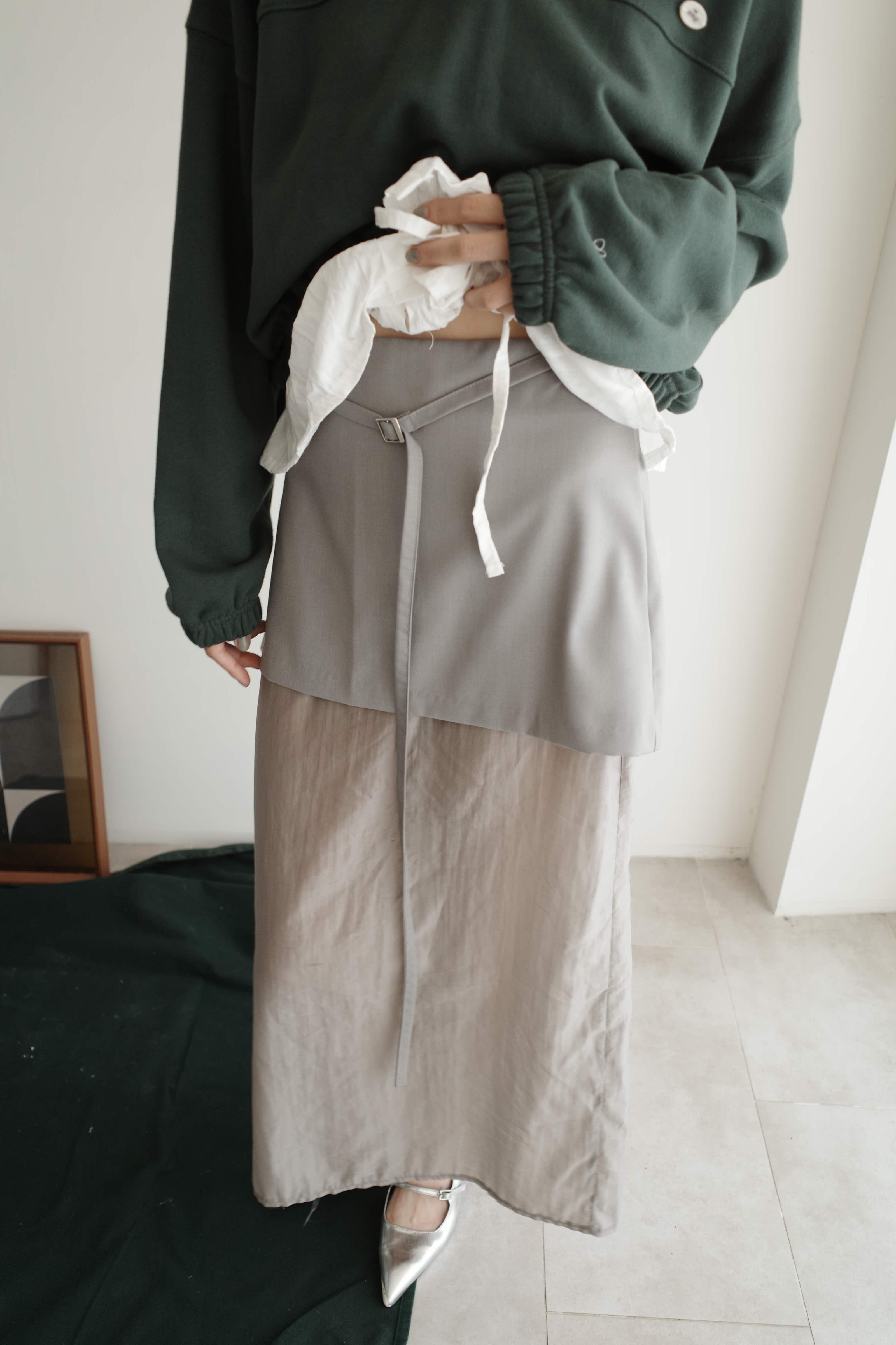 層次仙女光澤半裙