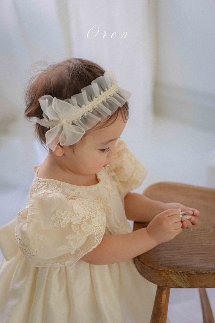 波浪緞紗ribbon髮帶