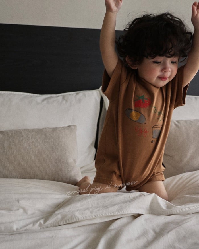 彩繪早餐連身衣(2color)