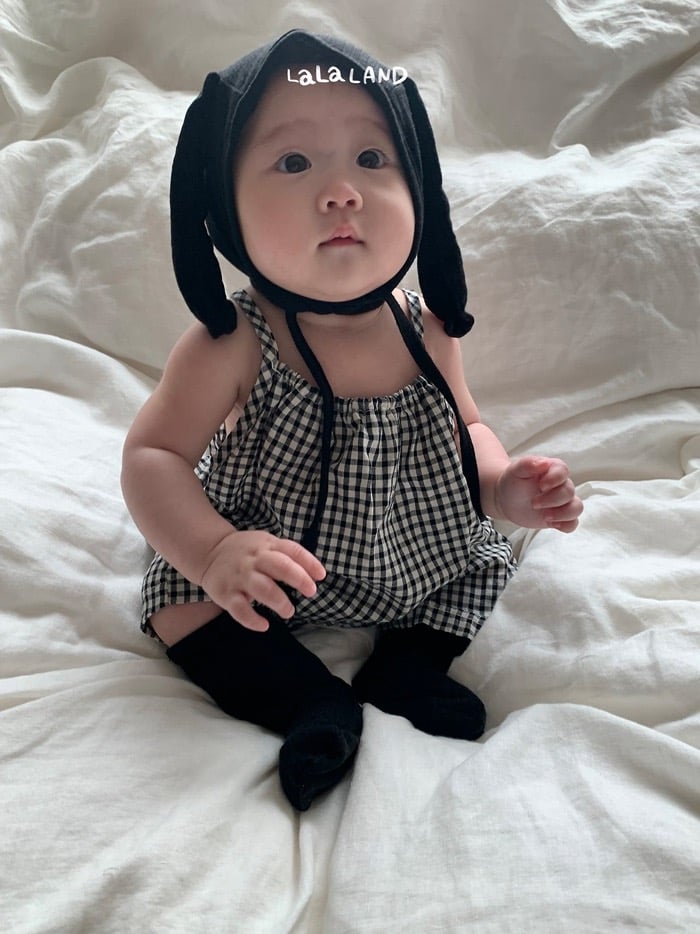 格紋細肩連身衣(2color)