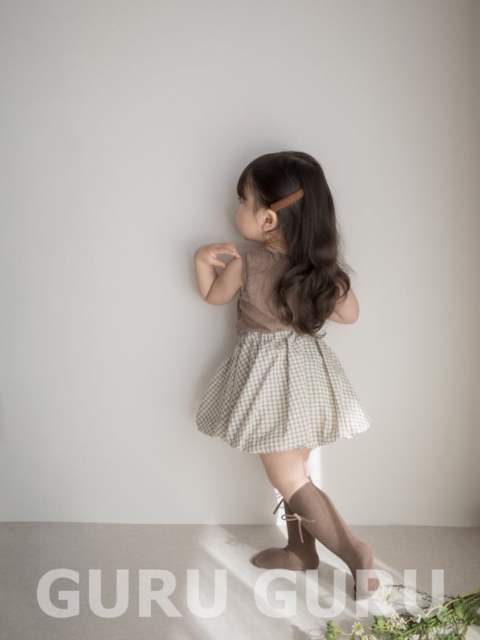 格紋雲朵裙(2color)