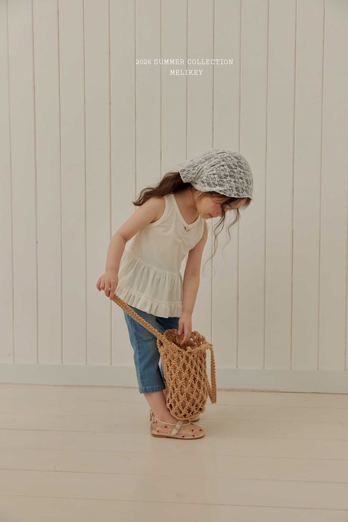 玫瑰抓皺背心裙擺上衣(2color)