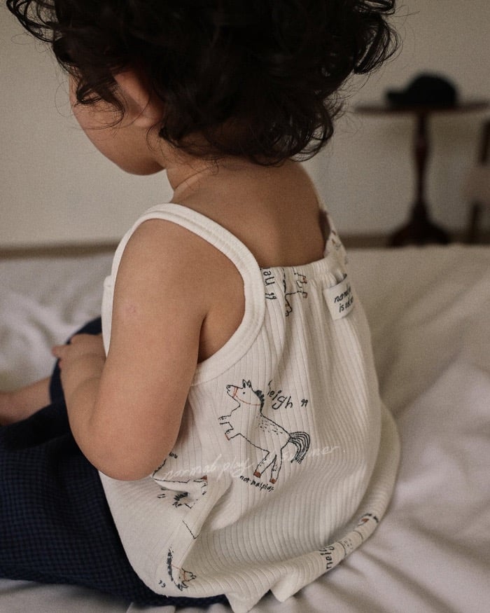 彩繪小馬傘擺背心/麵包褲/圍兜(2color)