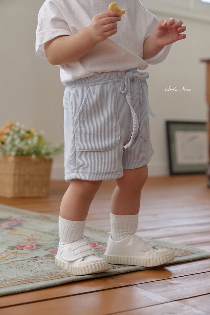 夏日口袋鬆緊短褲(3color)