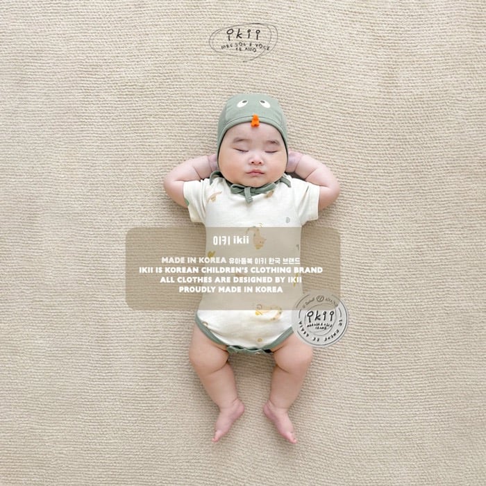 new！蛇帽寶寶包屁衣套組*現貨6m