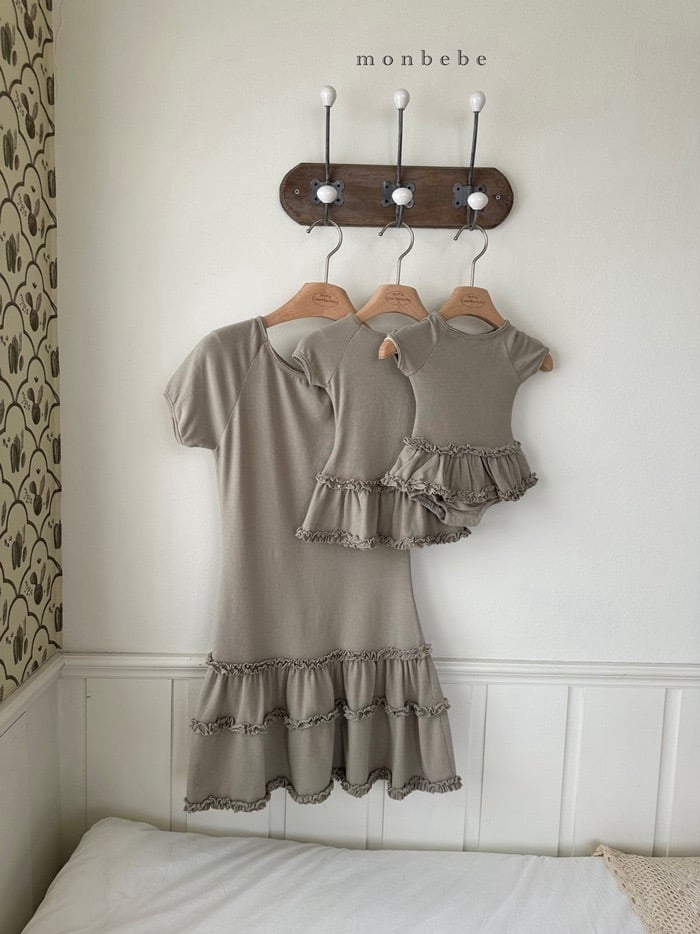 花捲滾邊親子裝(3color)