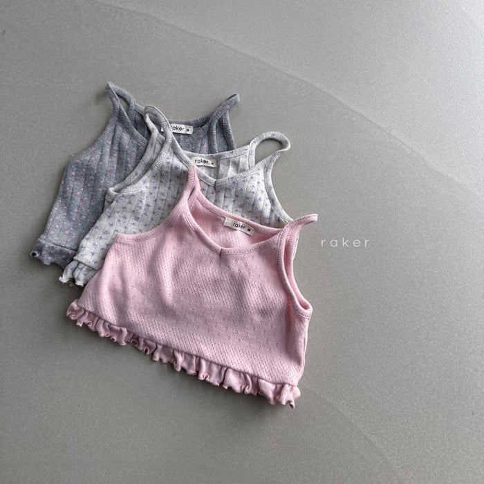 小刺繡捲邊背心