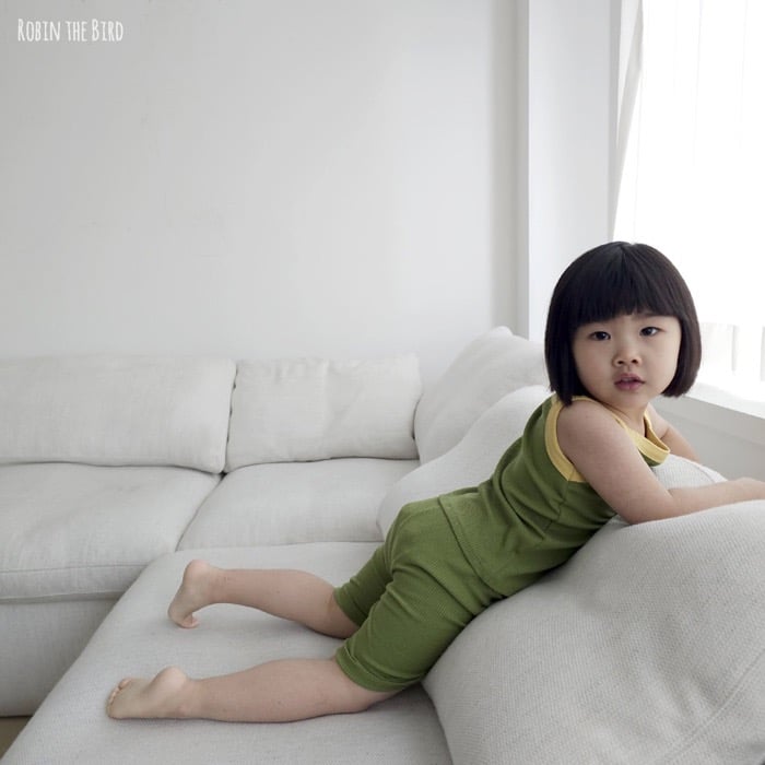 撞色背心+褲set(6color)