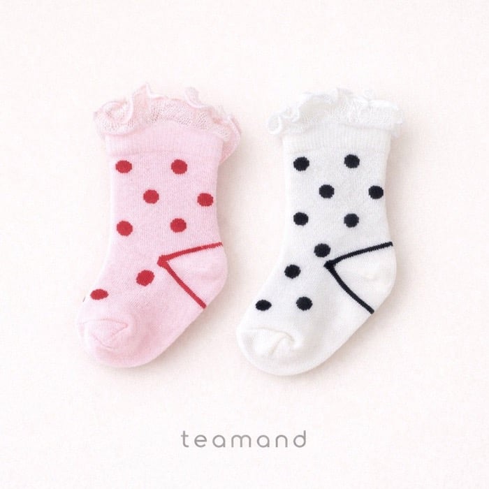 捲邊點點襪(2入/組)