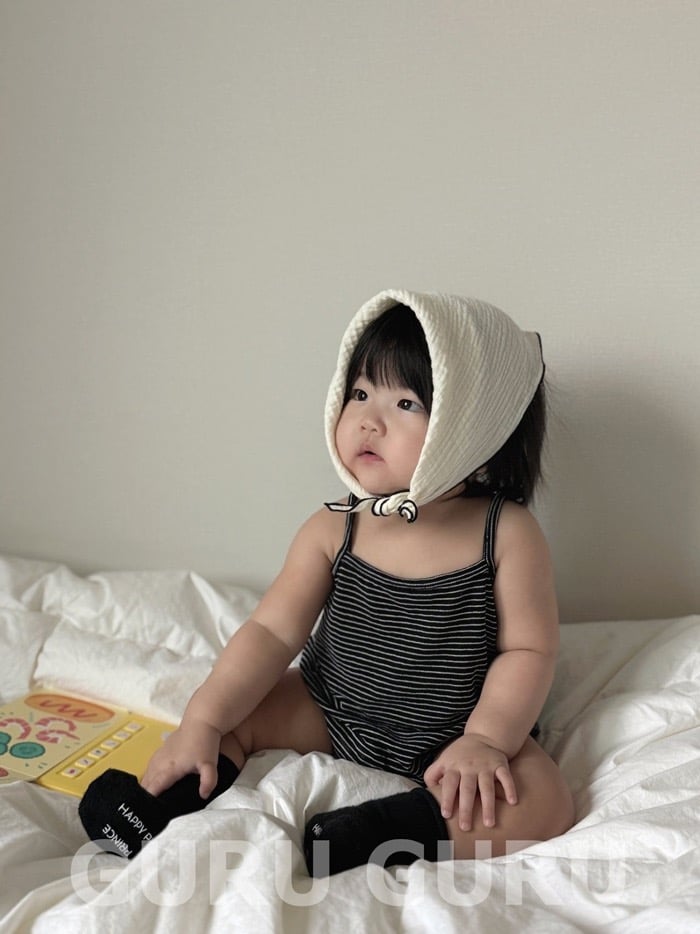 條紋細肩包屁衣(2color)