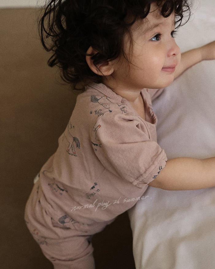 手繪小馬上衣/寬褲襠褲(2color)