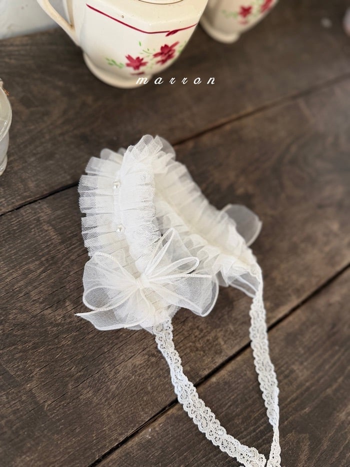 ribbon珠珠蕾絲髮帶