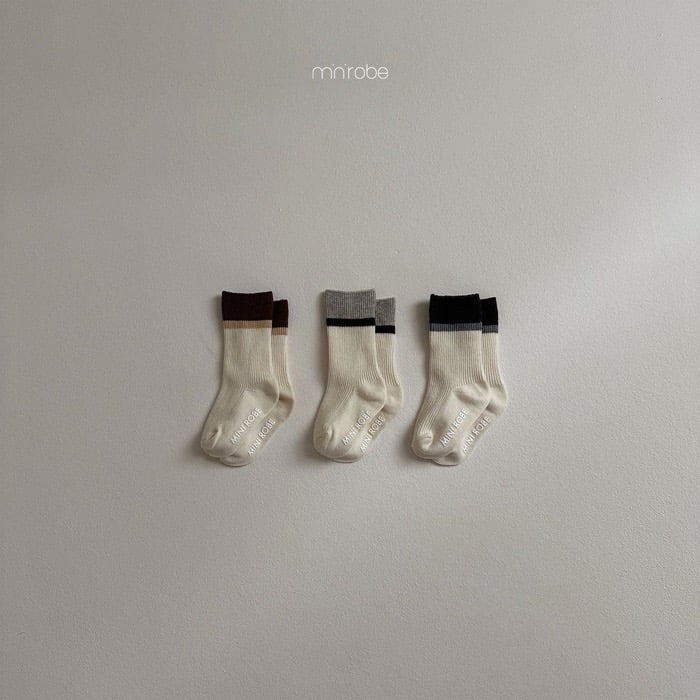 撞色拼接帥帥襪(3入/組)